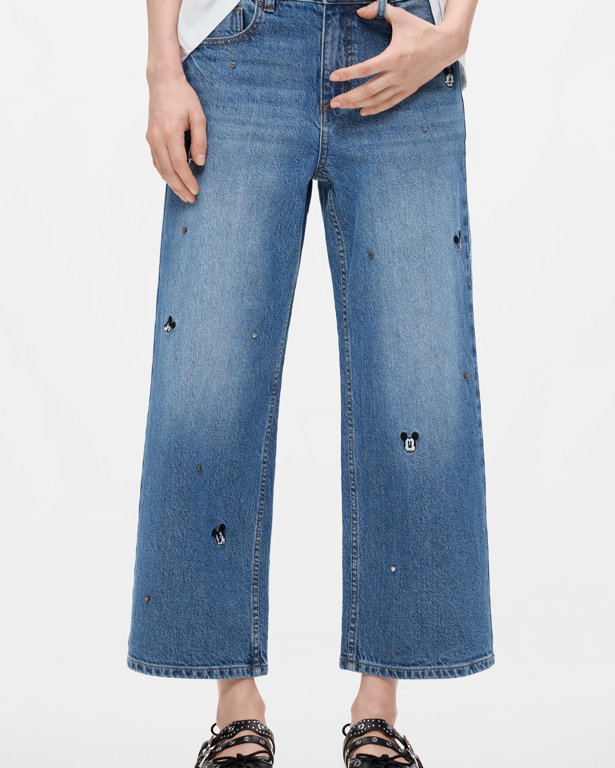 Pantalón de mujer vaquero culotte disney™ - Desigual - Gris Gris-2