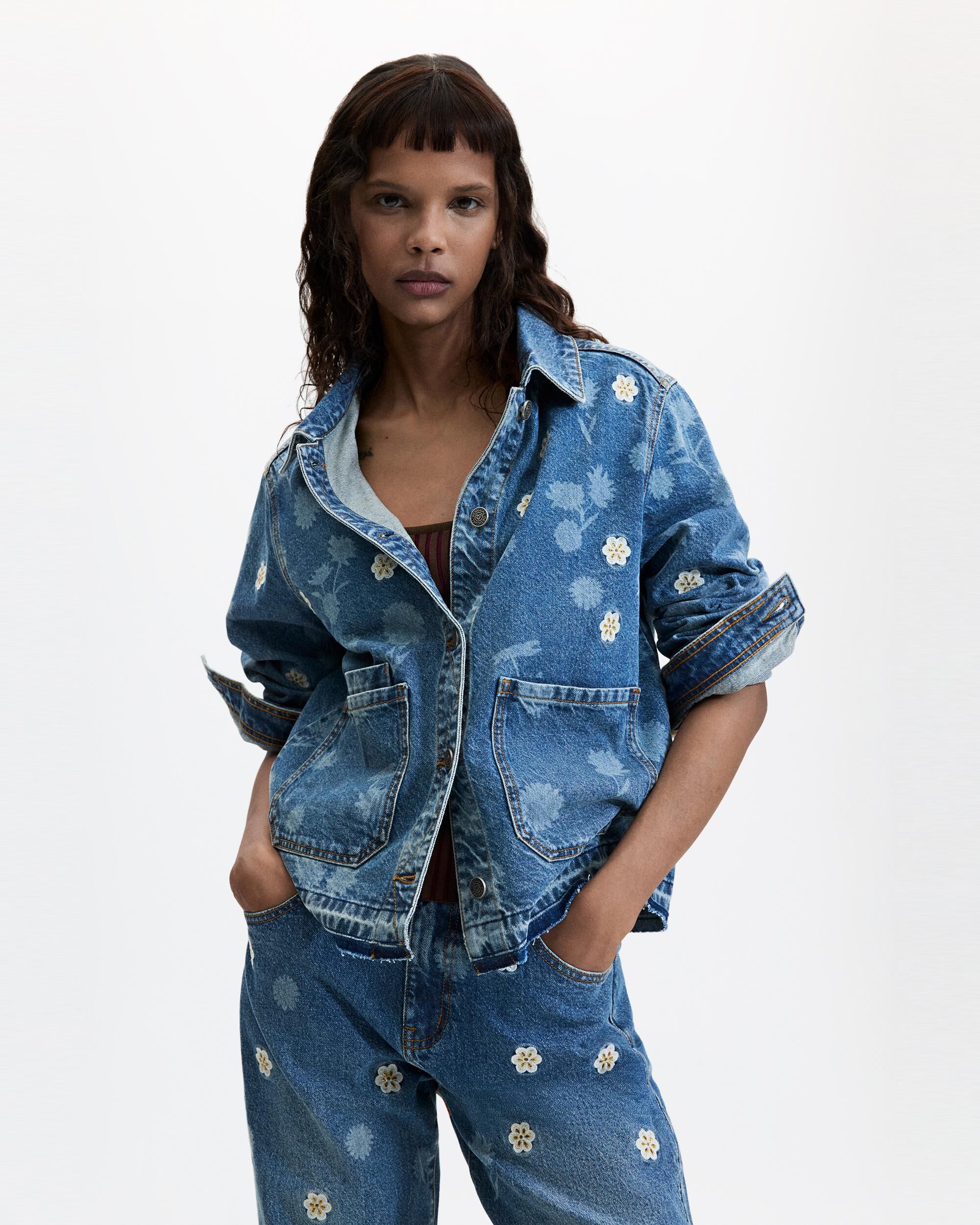 Cazadora de mujer denim 100% algodón - Desigual - Azul Azul-2