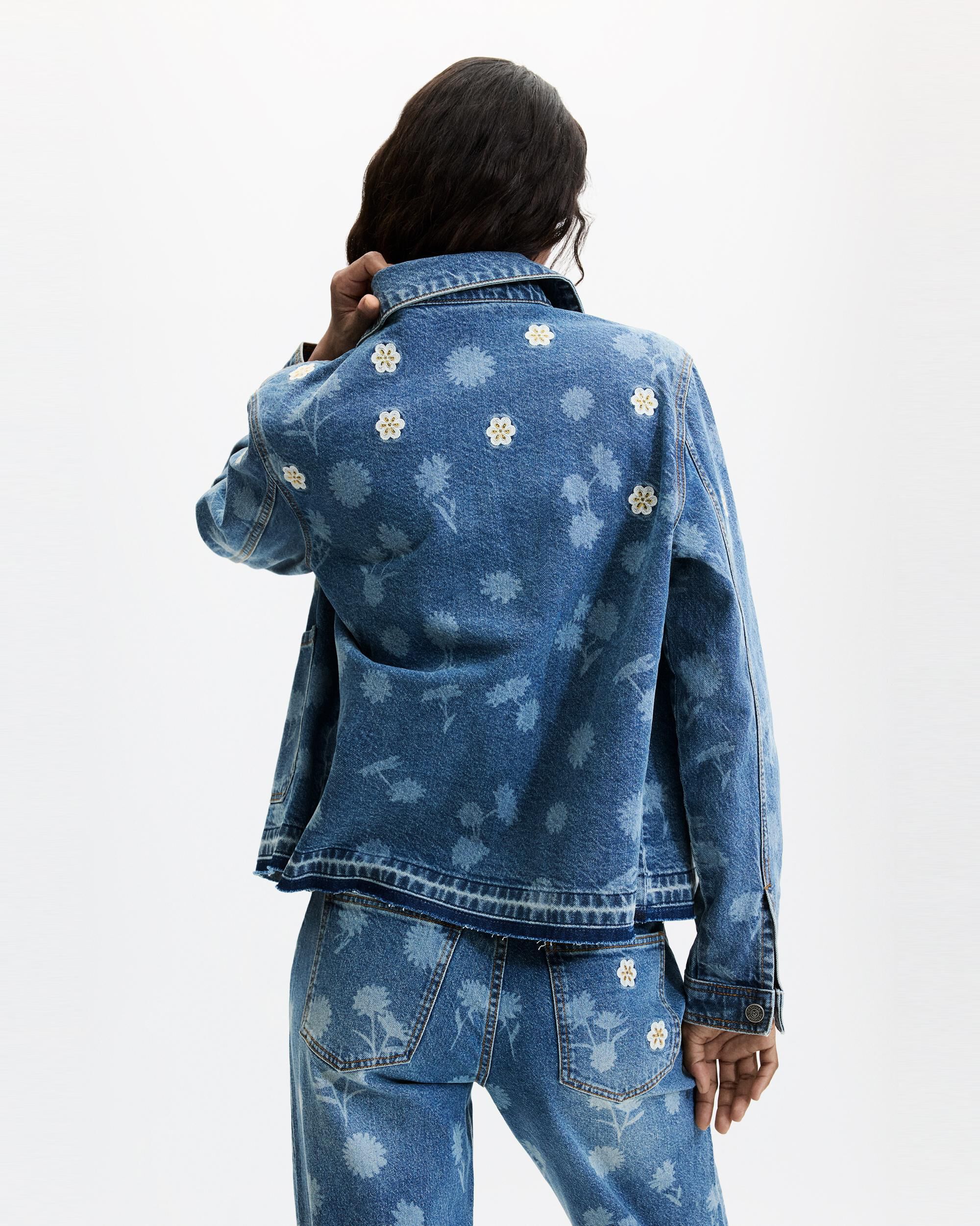 Cazadora de mujer denim 100% algodón - Desigual - Azul Azul-3