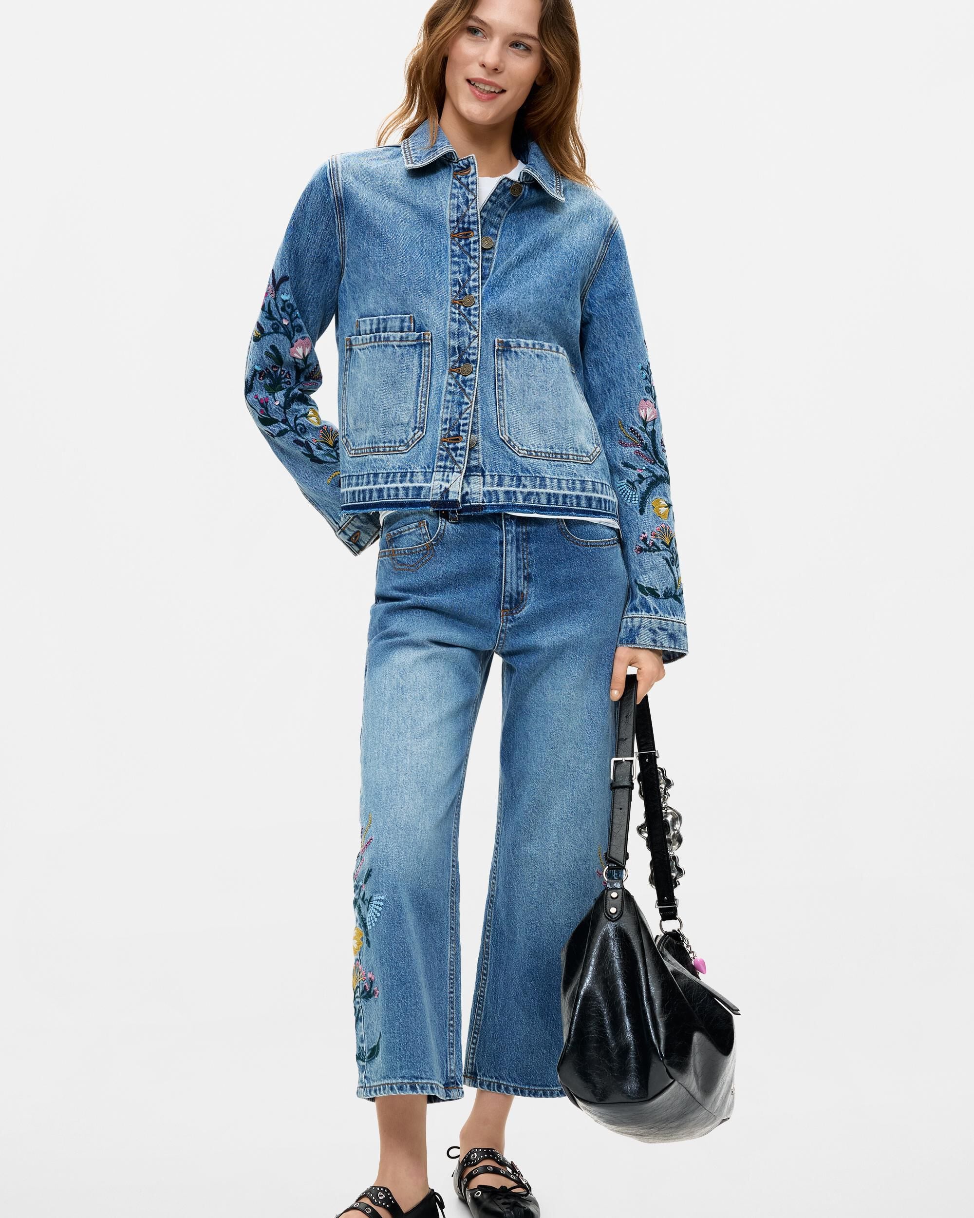 Cazadora de mujer vaquera 100% algodón - Desigual - Azul Azul-1