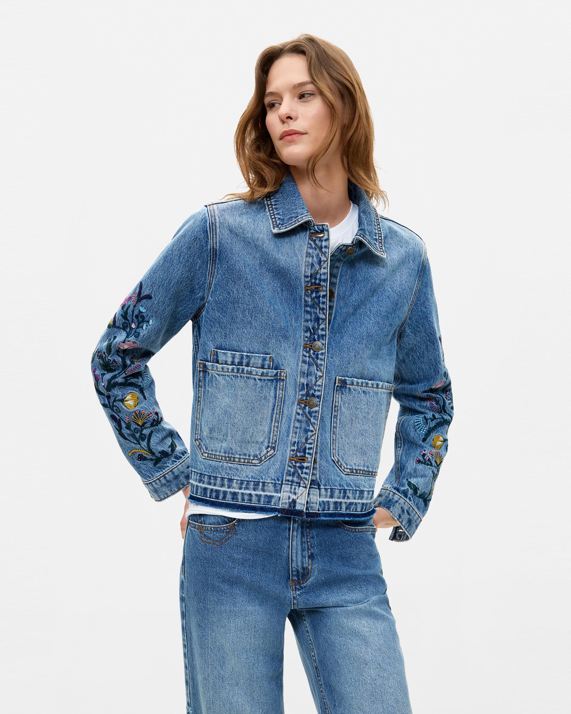 Cazadora de mujer vaquera 100% algodón - Desigual - Azul Azul-2