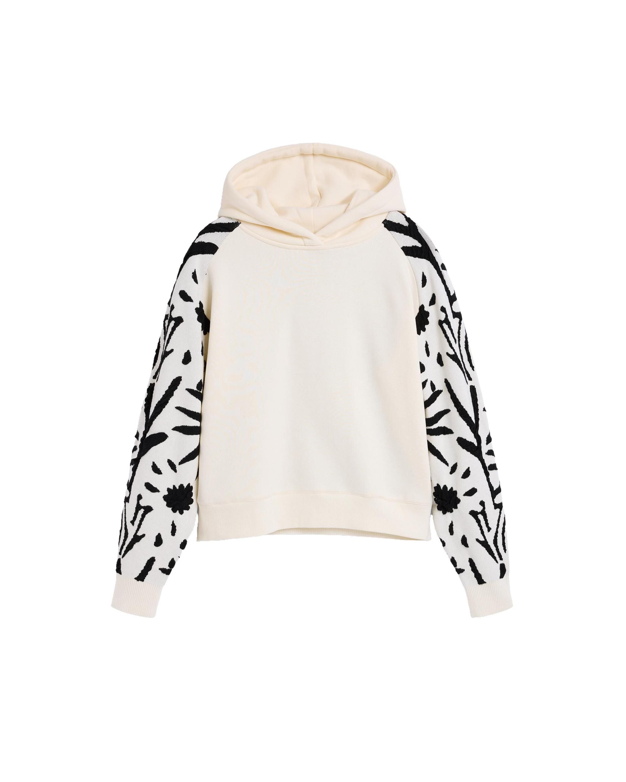 Sudadera de mujer floral 100% algodón - Desigual - Blanco Blanco-5