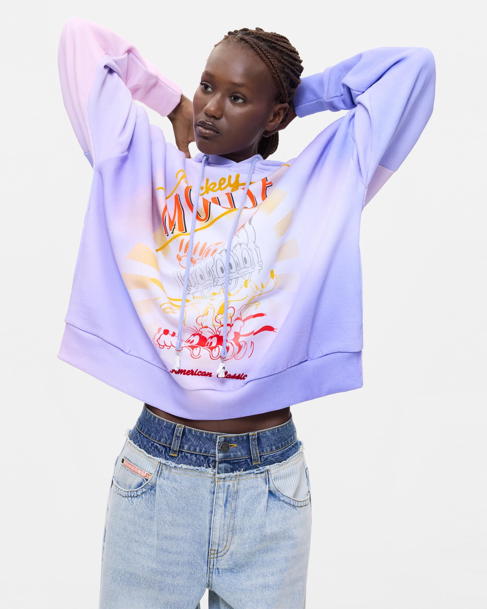 Sudadera de mujer mickey disney™ 100% algodón - Desigual - Morado Morado-1
