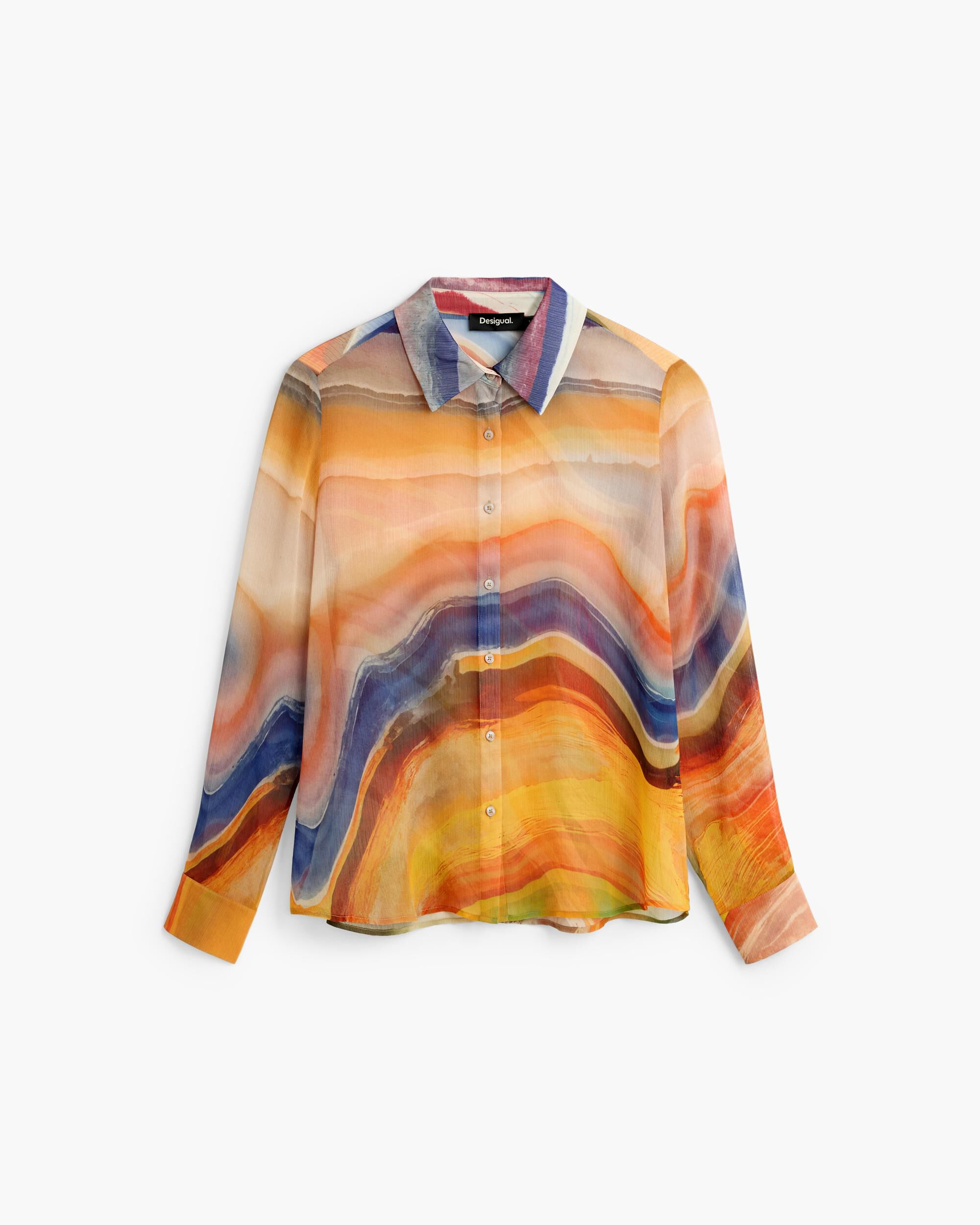 Blusa de mujer manga larga estampada - Desigual - Multicolor Multicolor-4