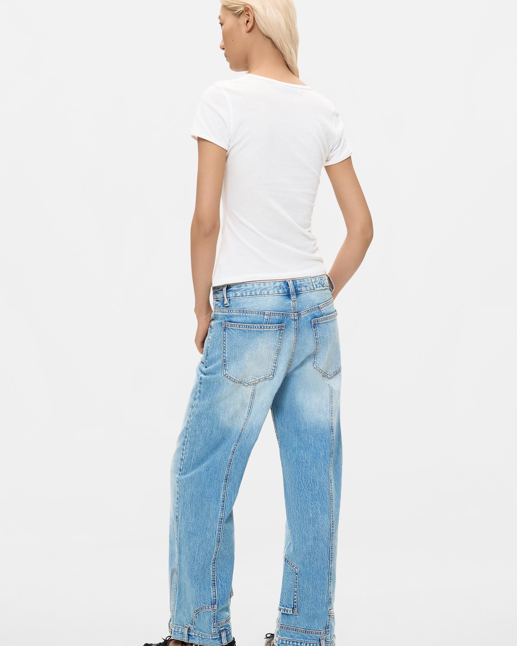 Pantalón de mujer vaquero pierna ancha - Desigual - Azul Azul-3