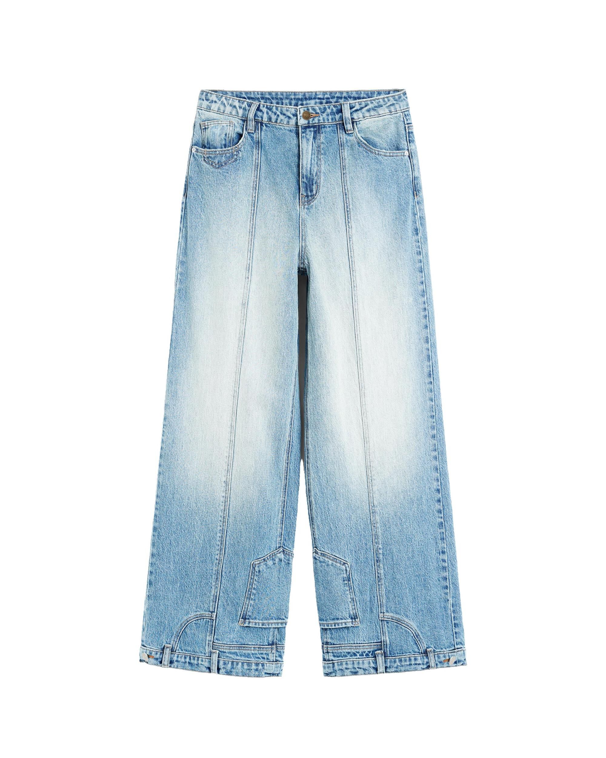 Pantalón de mujer vaquero pierna ancha - Desigual - Azul Azul-4