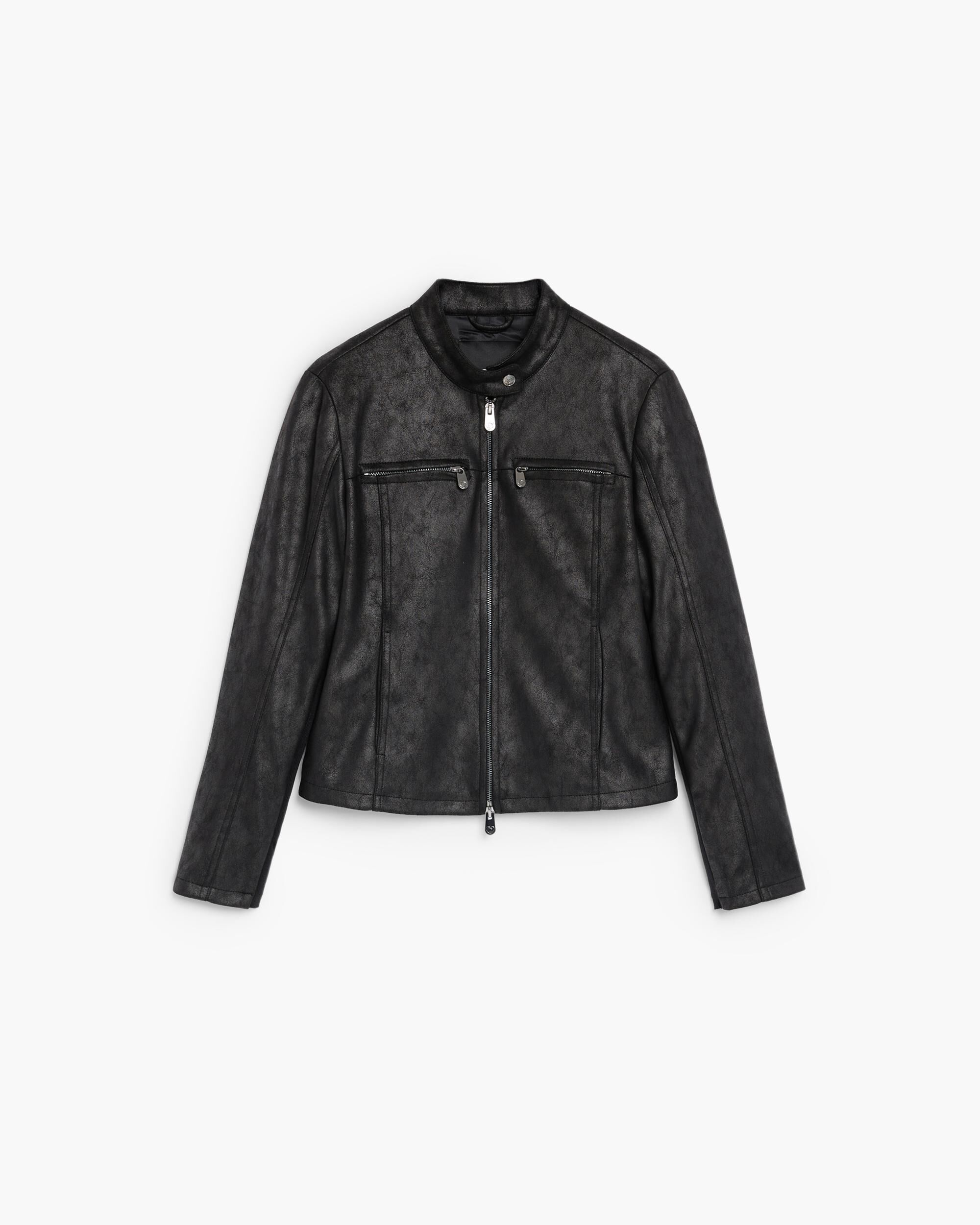 Cazadora de mujer efecto piel - Desigual - Negro Negro-4