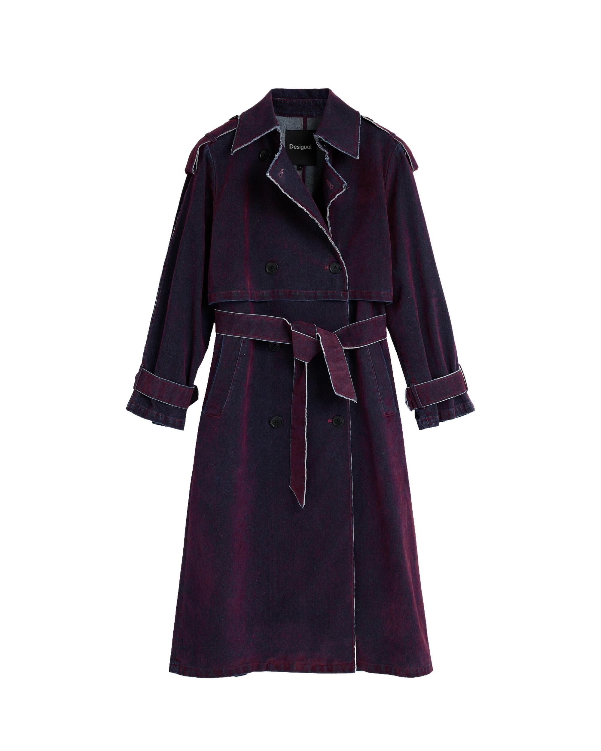 Abrigo de mujer trench 100% algodón - Desigual - Morado Morado-4