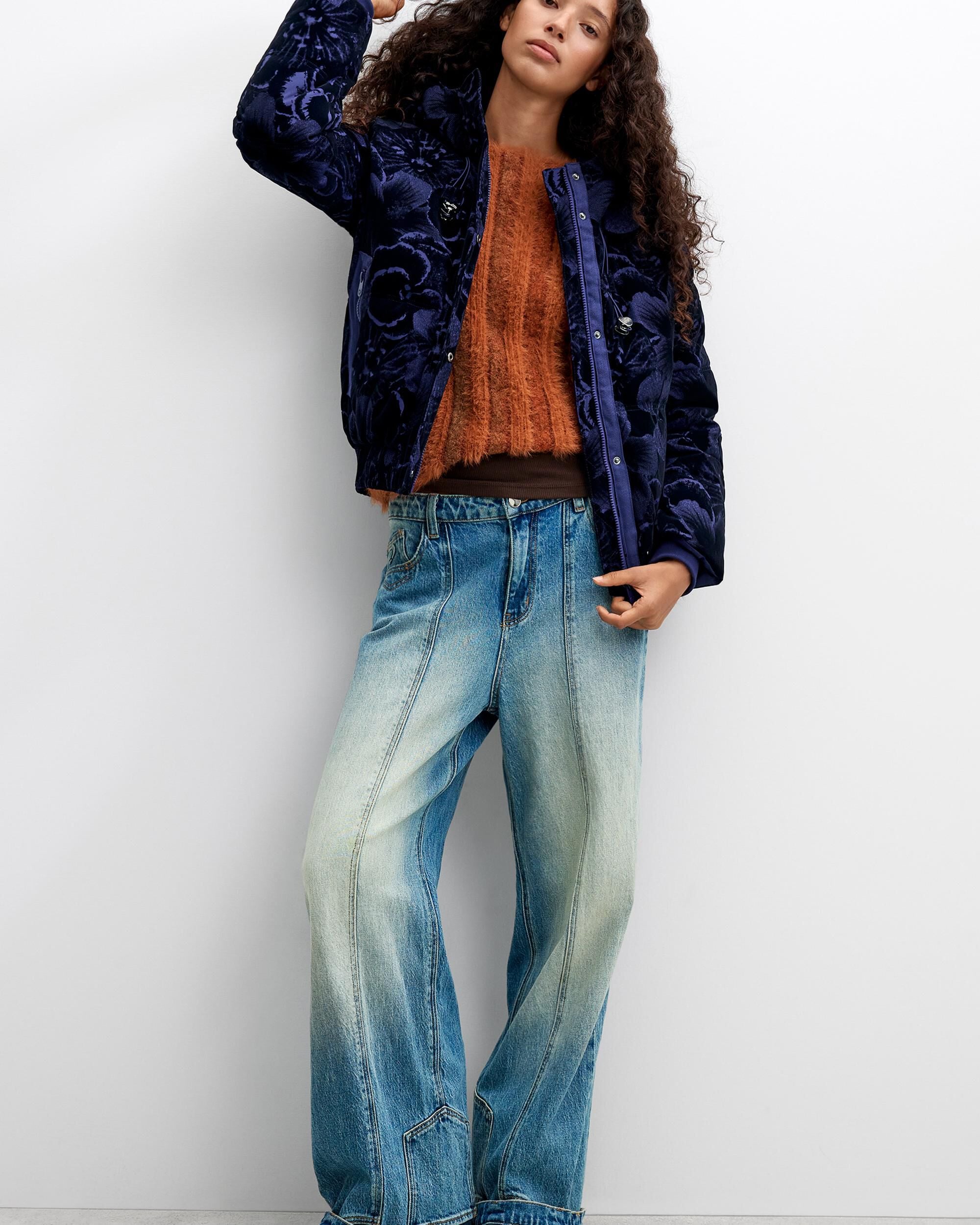 Abrigo de mujer acolchado corto - Desigual - Azul Azul-1