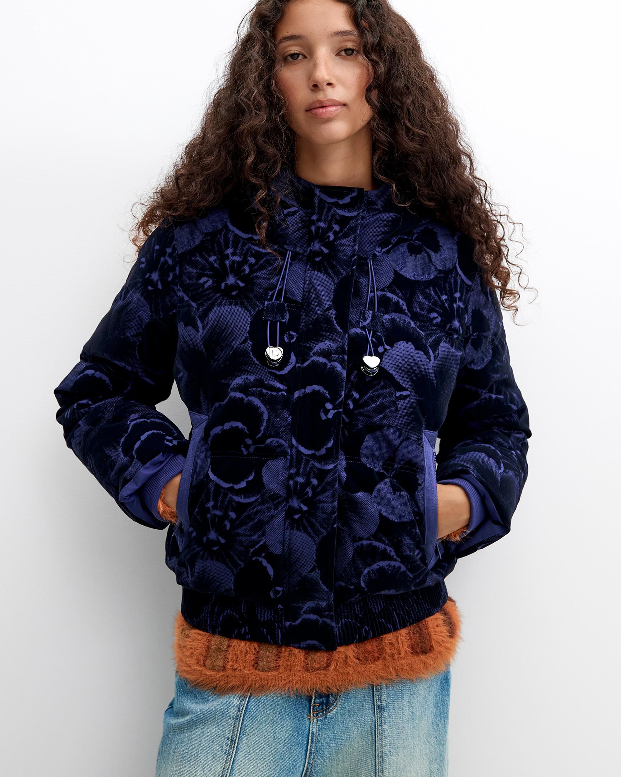 Abrigo de mujer acolchado corto - Desigual - Azul Azul-2