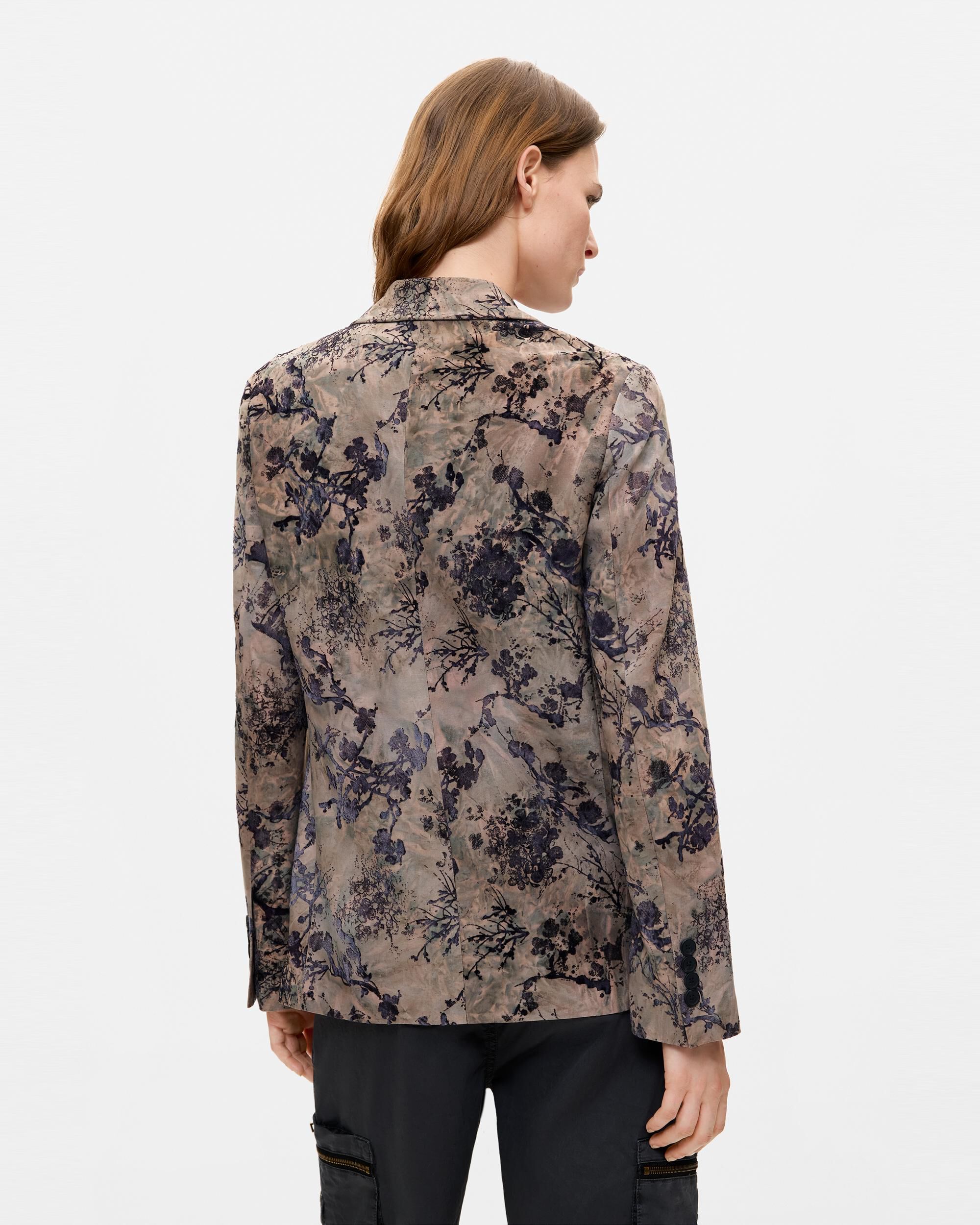 Americana de mujer flocada - Desigual - Gris Gris-3