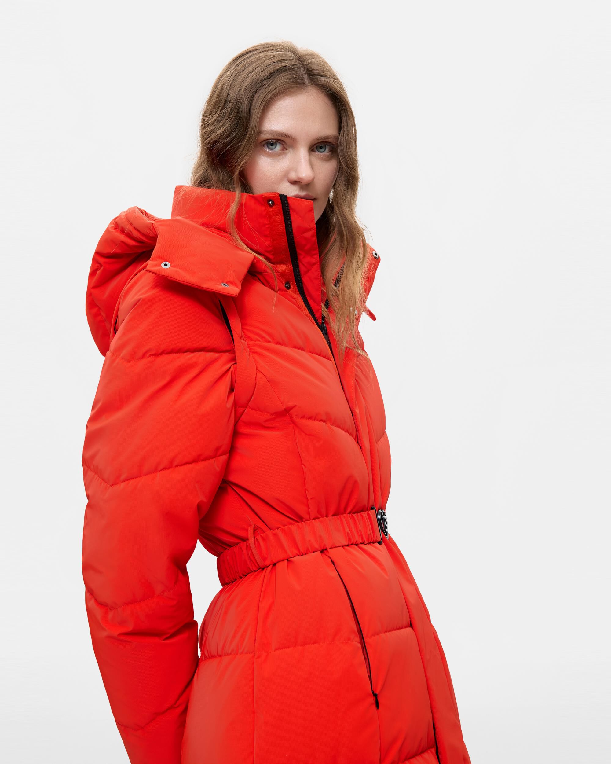 Abrigo de mujer acolchado largo - Desigual - Naranja Naranja-2