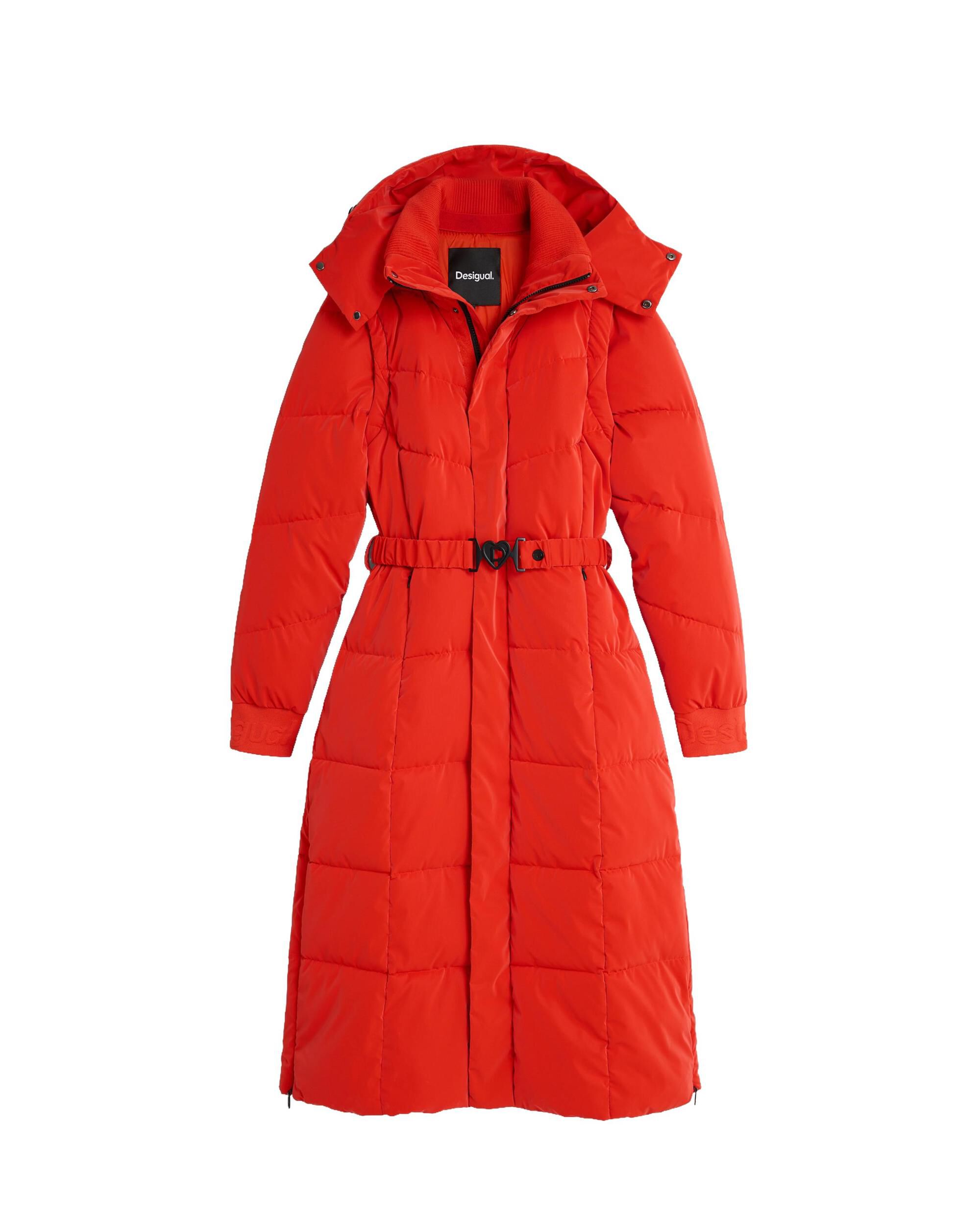 Abrigo de mujer acolchado largo - Desigual - Naranja Naranja-4