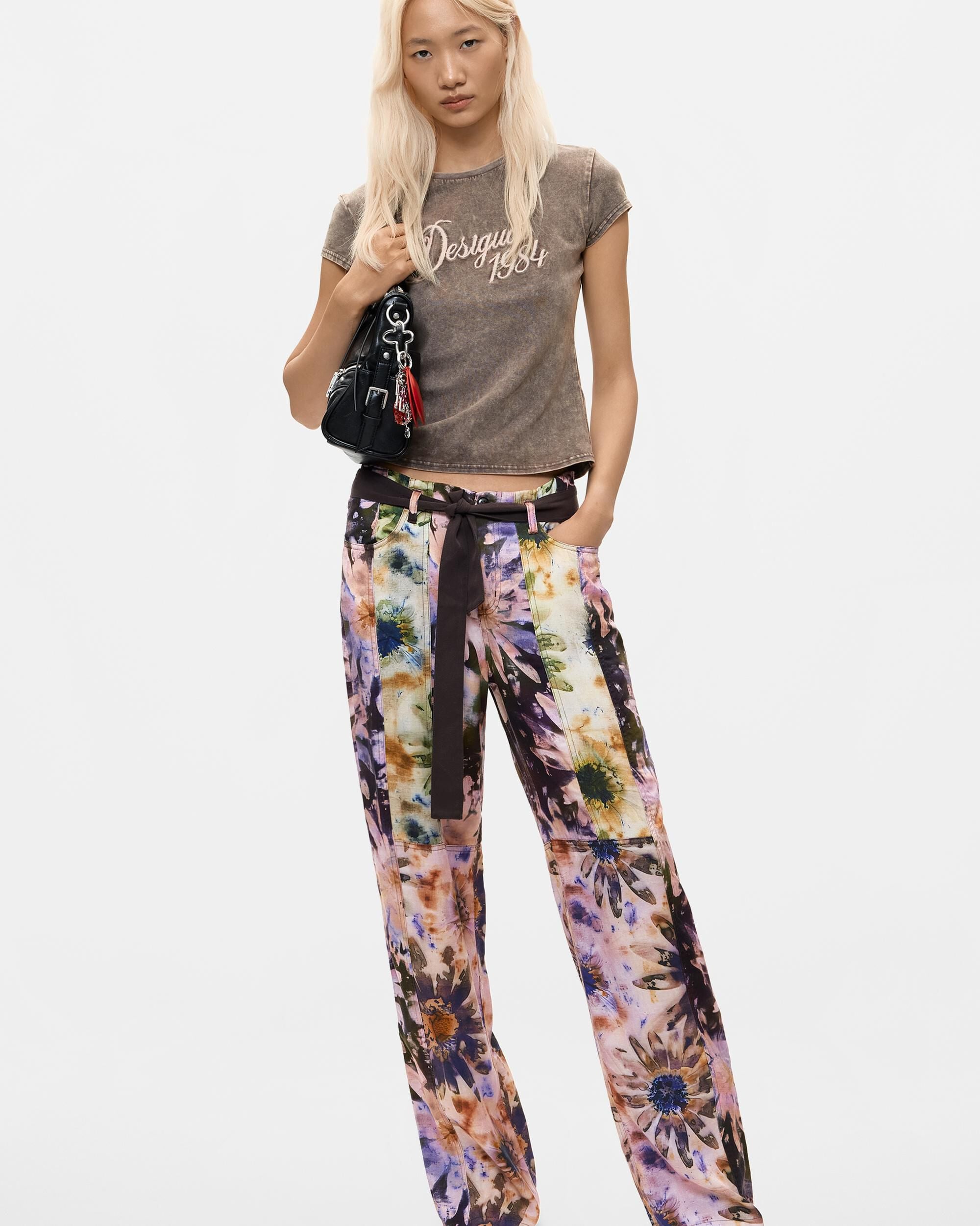 Pantalón de mujer estampado largo - Desigual - Multicolor Multicolor-1