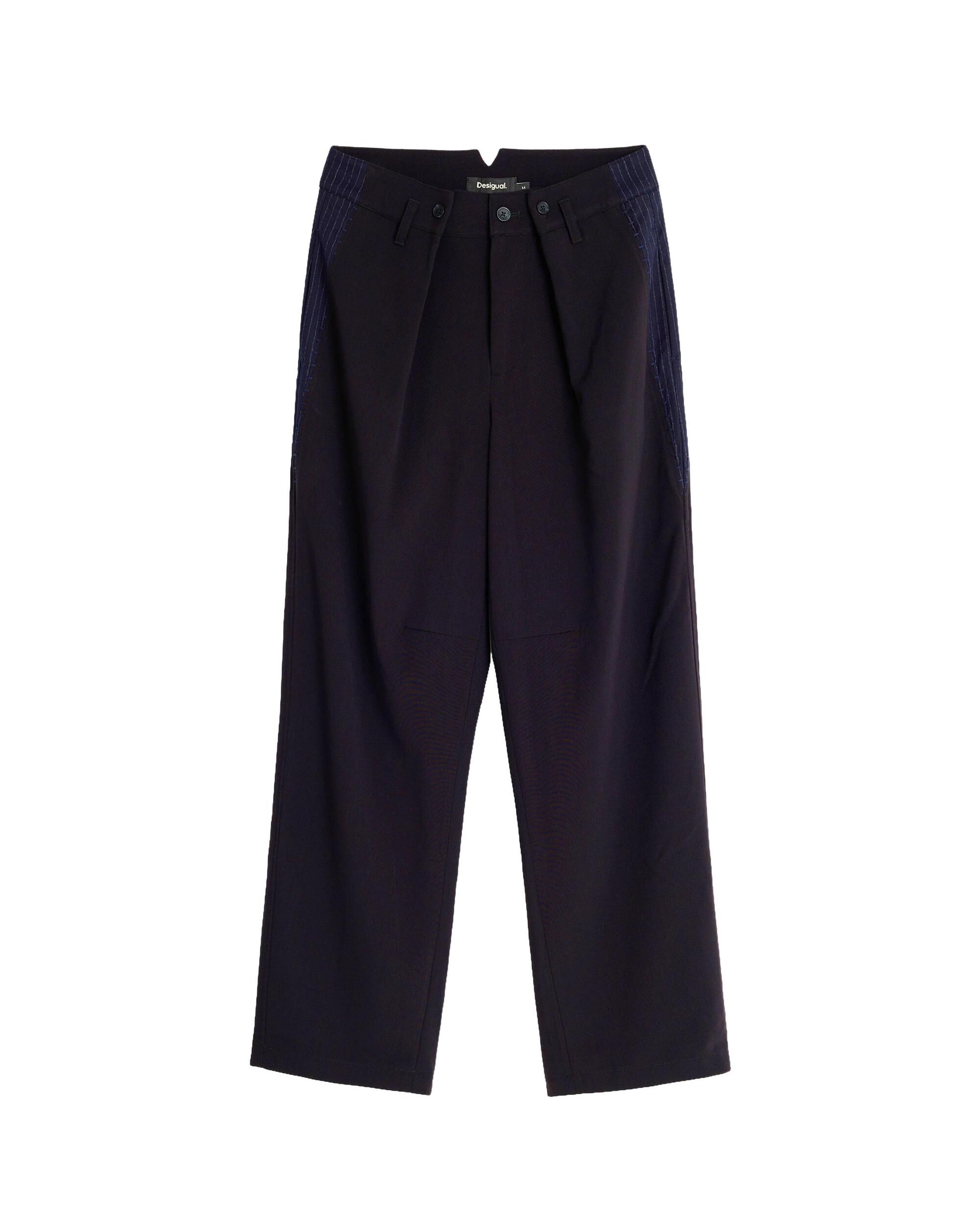 Pantalón de mujer largo recto - Desigual - Negro Negro-4
