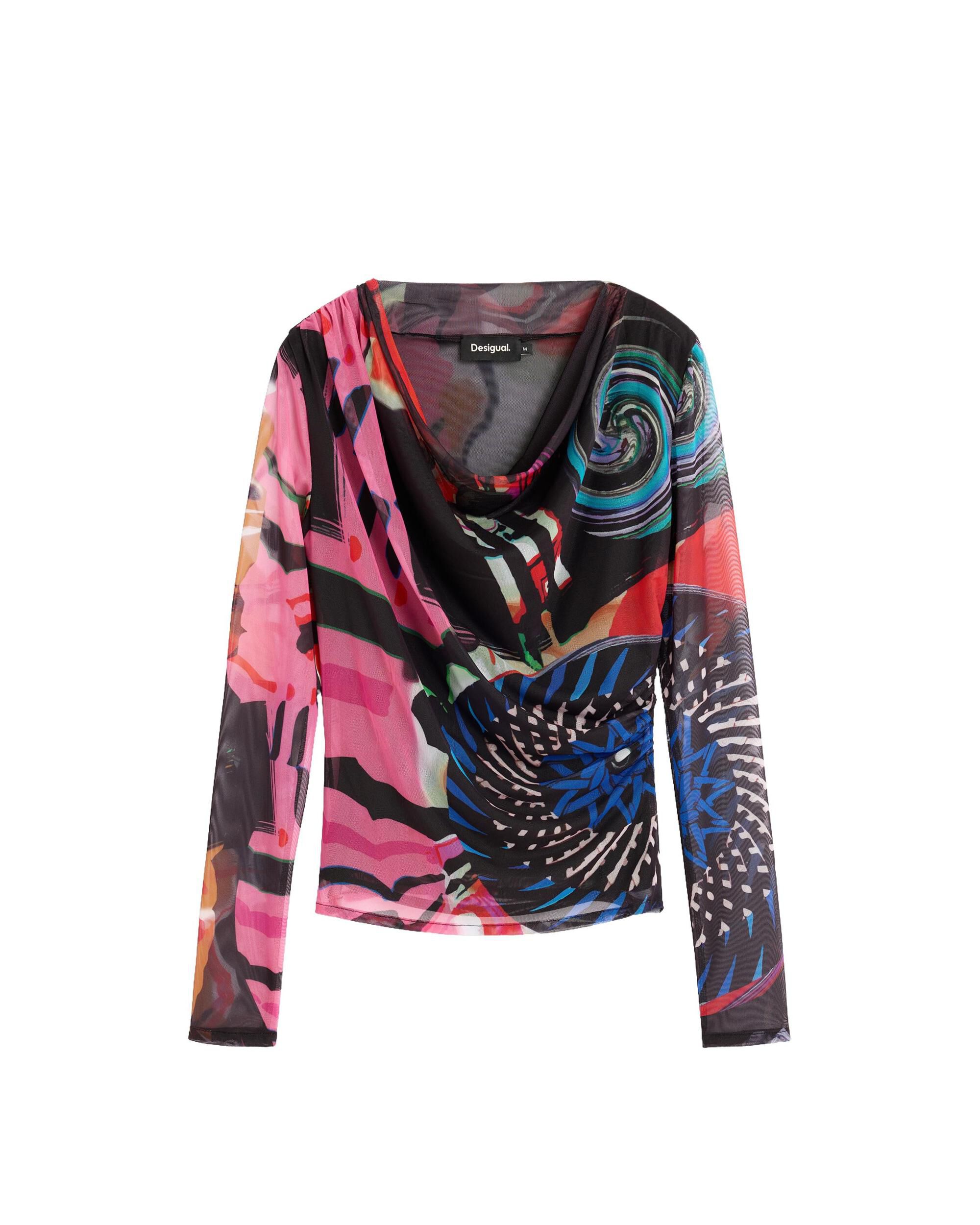 Camiseta de mujer punto estampado m c lacroix - Desigual - Multicolor Multicolor-4