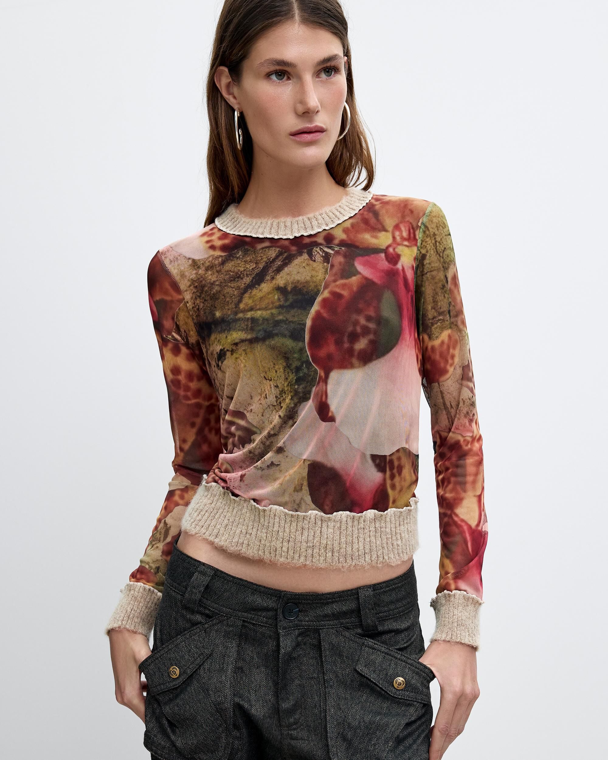 Jersey de mujer estampado m c lacroix - Desigual - Natural Natural-1