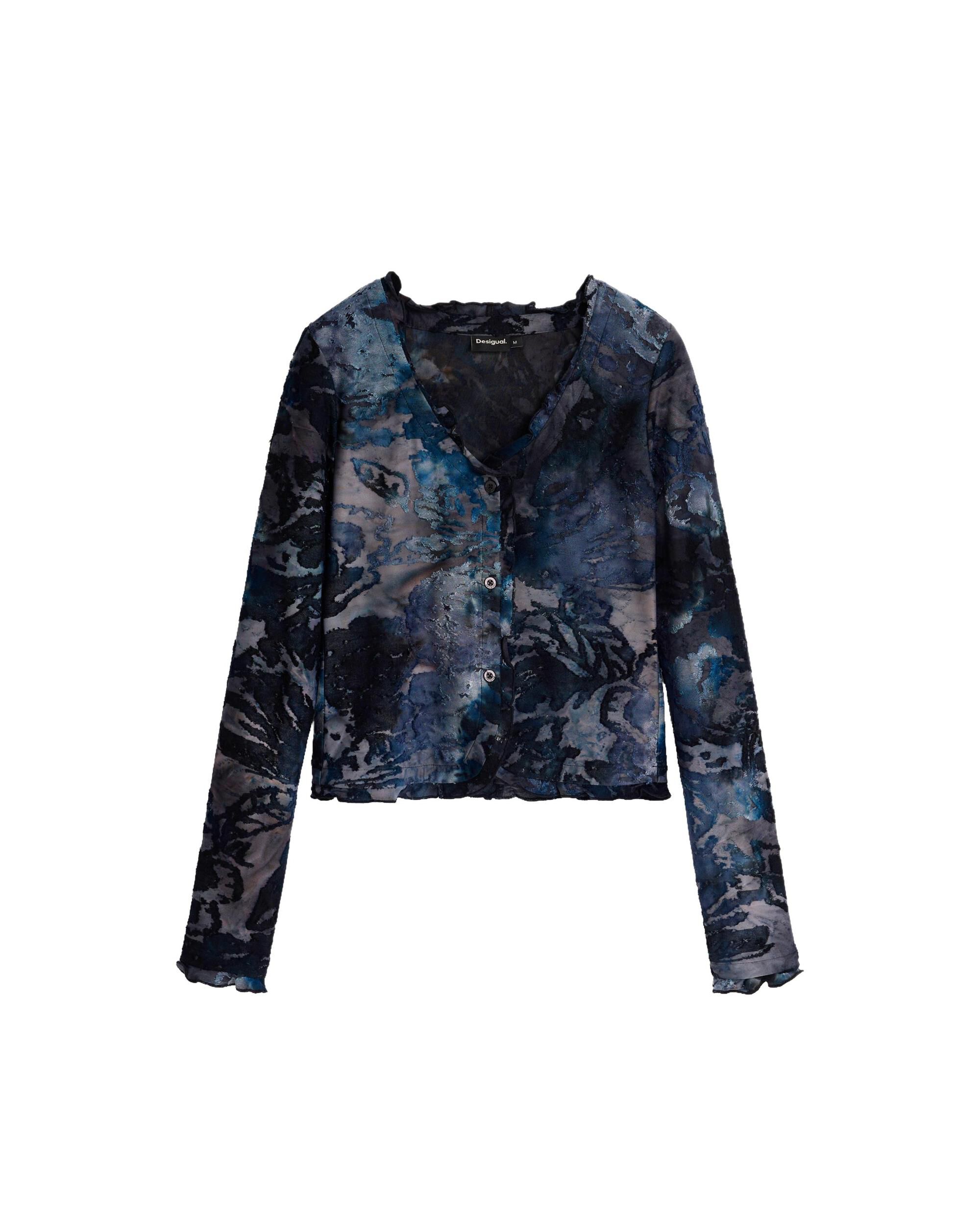 Camiseta de mujer flocada - Desigual - Azul Azul-5