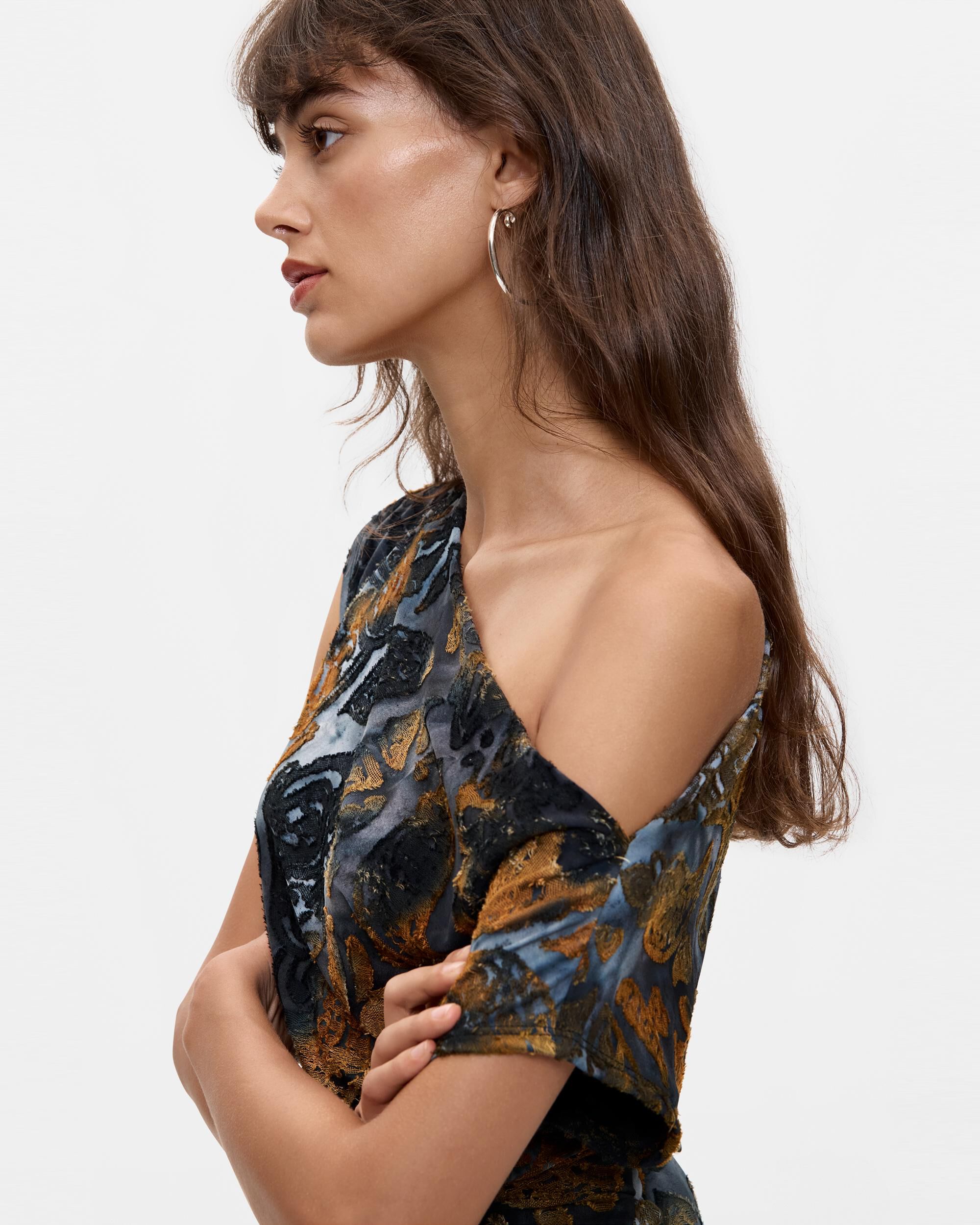 Camiseta de mujer manga corta estampada - Desigual - Azul Azul-4