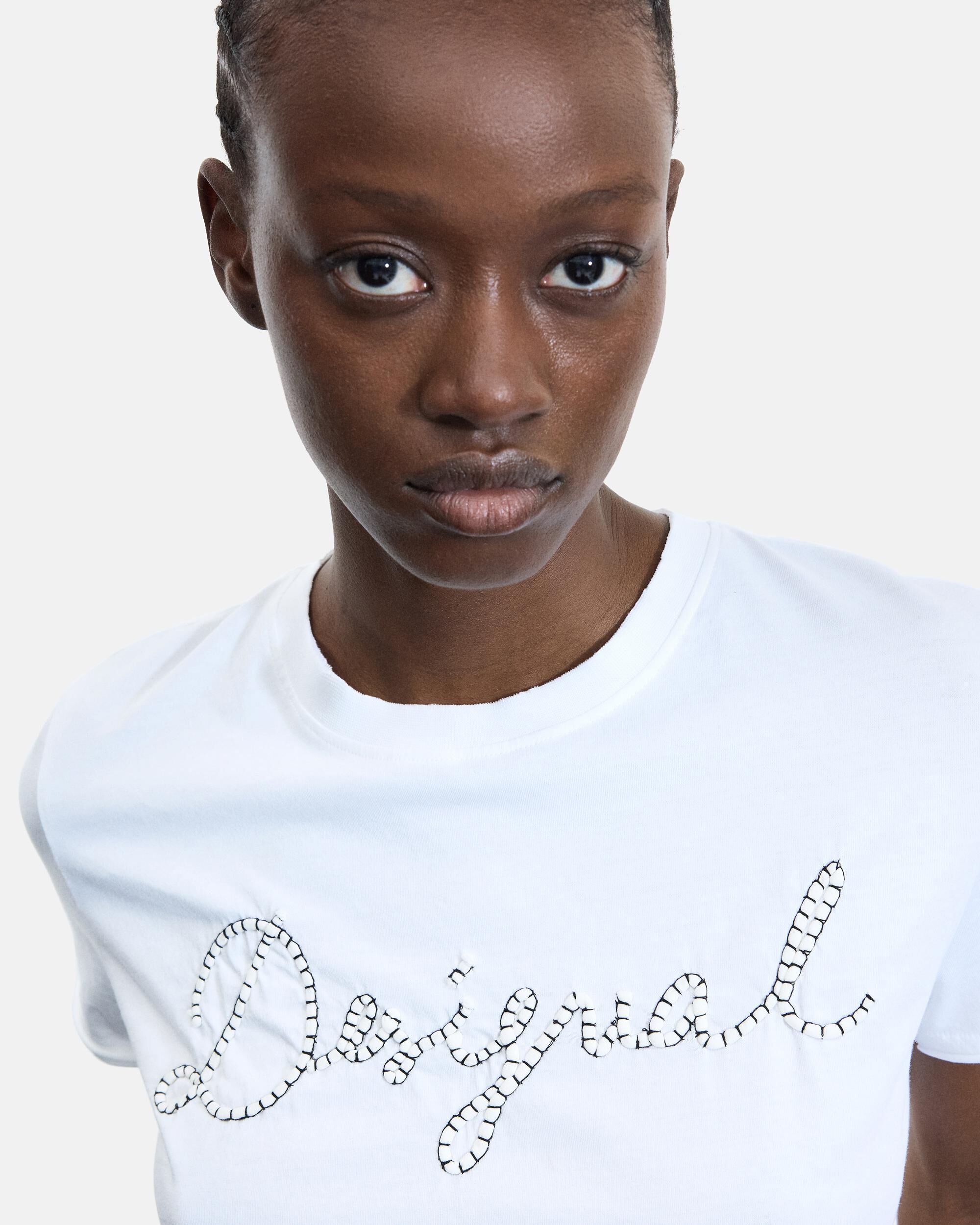 Camiseta de mujer 100% algodón - Desigual - Blanco Blanco-4