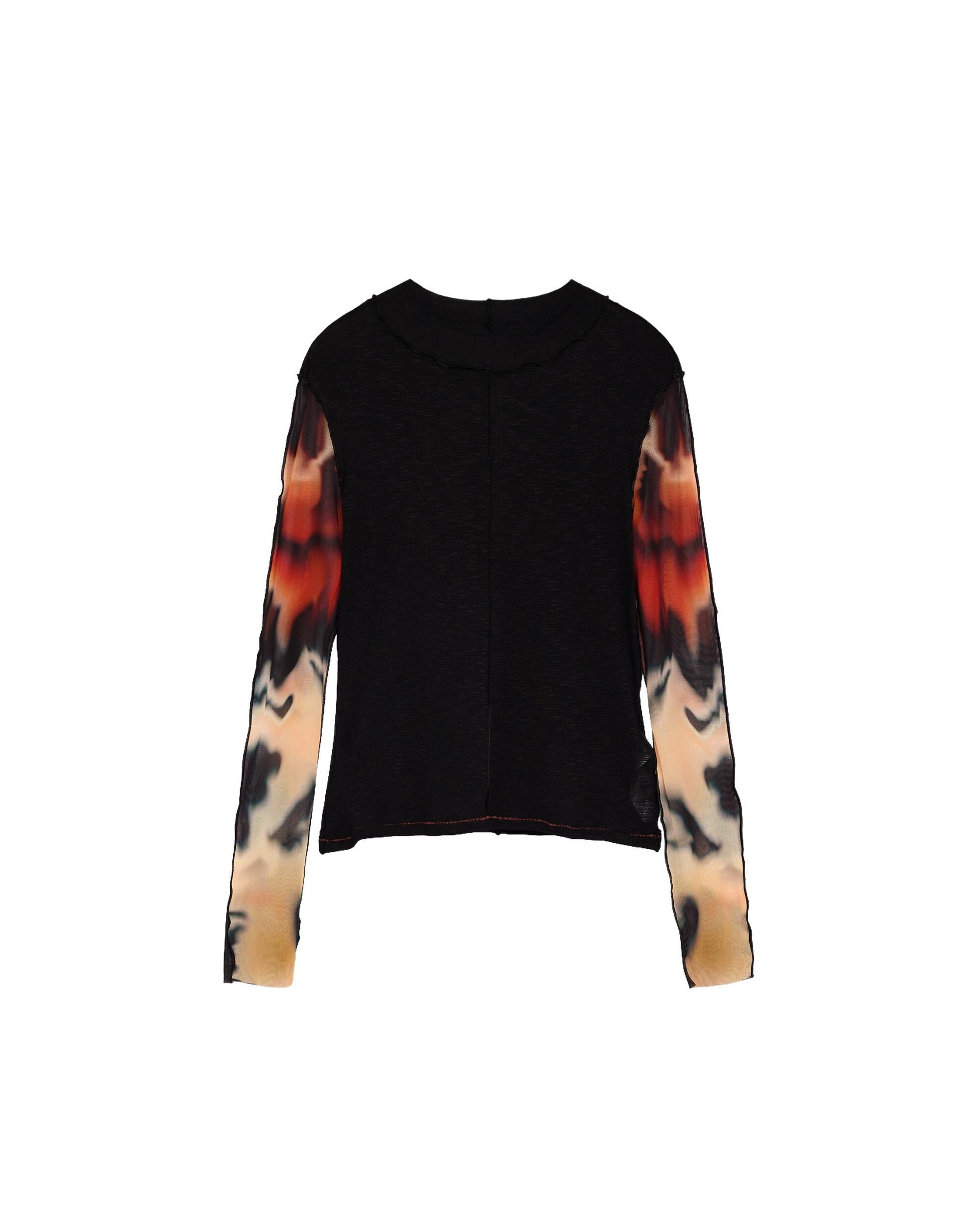 Camiseta de mujer manga larga estampada - Desigual - Negro Negro-4
