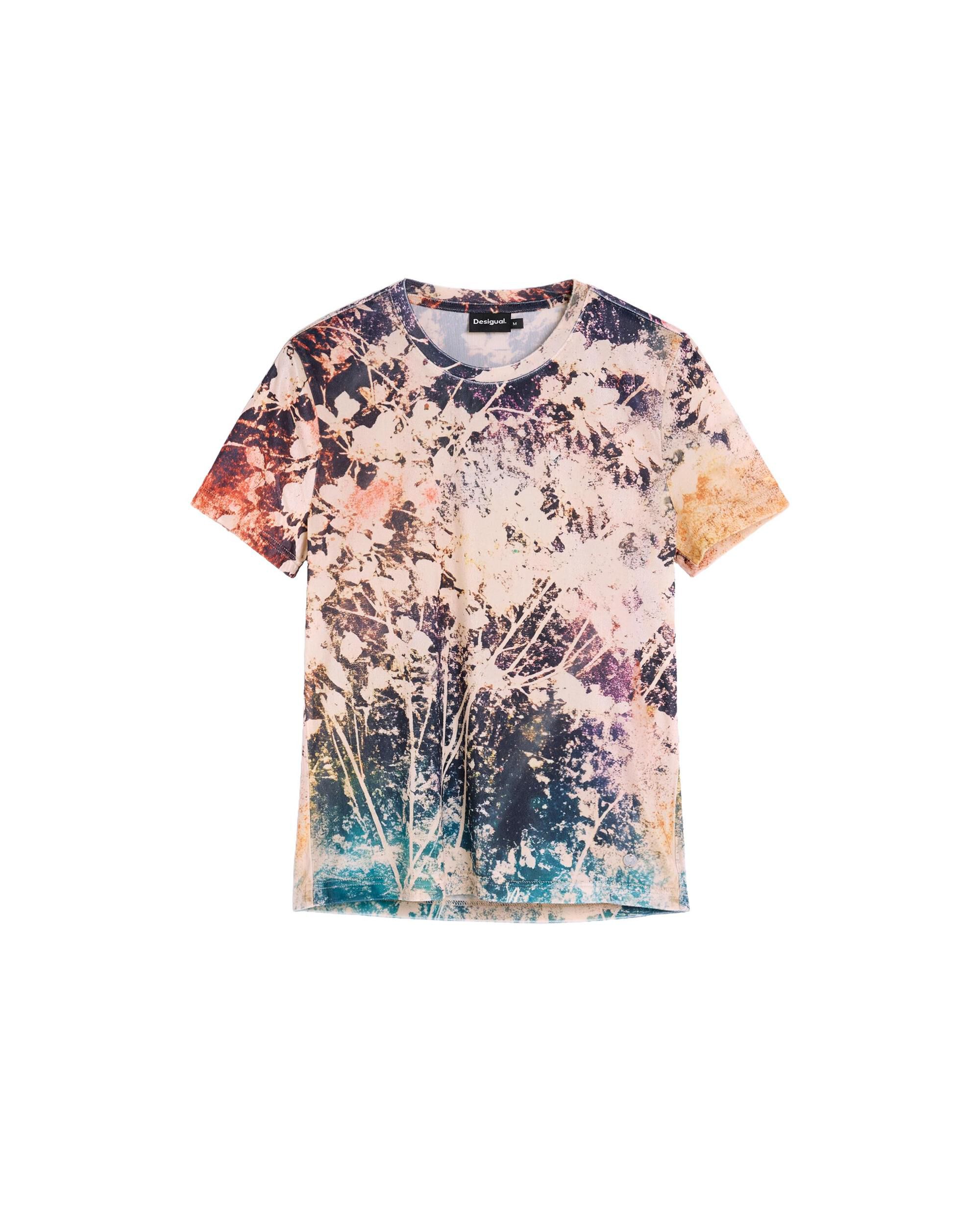 Camiseta de mujer estampado tie dye - Desigual - Naranja Naranja-5