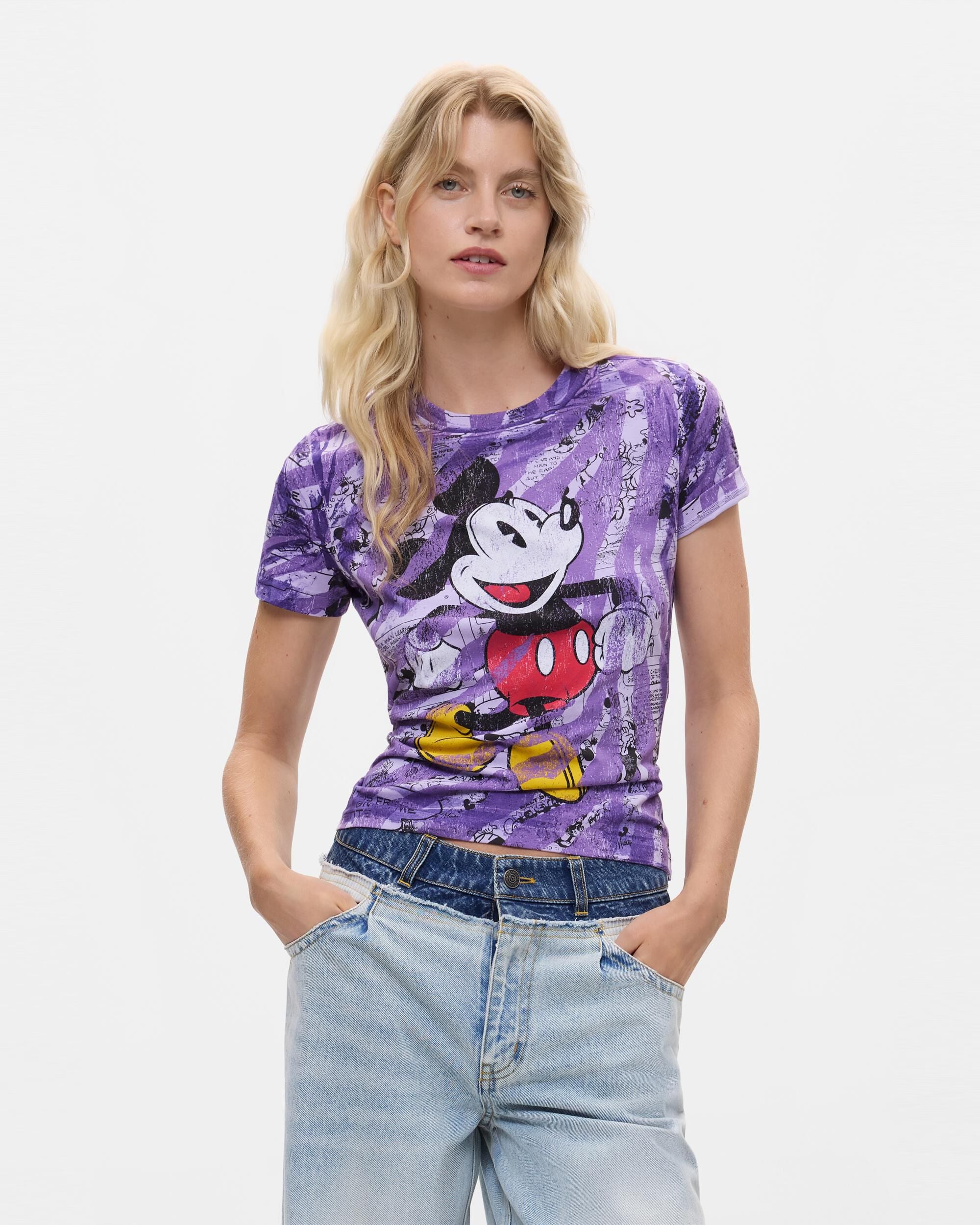 Camiseta de mujer mickey disney™ - Desigual - Morado Morado-1