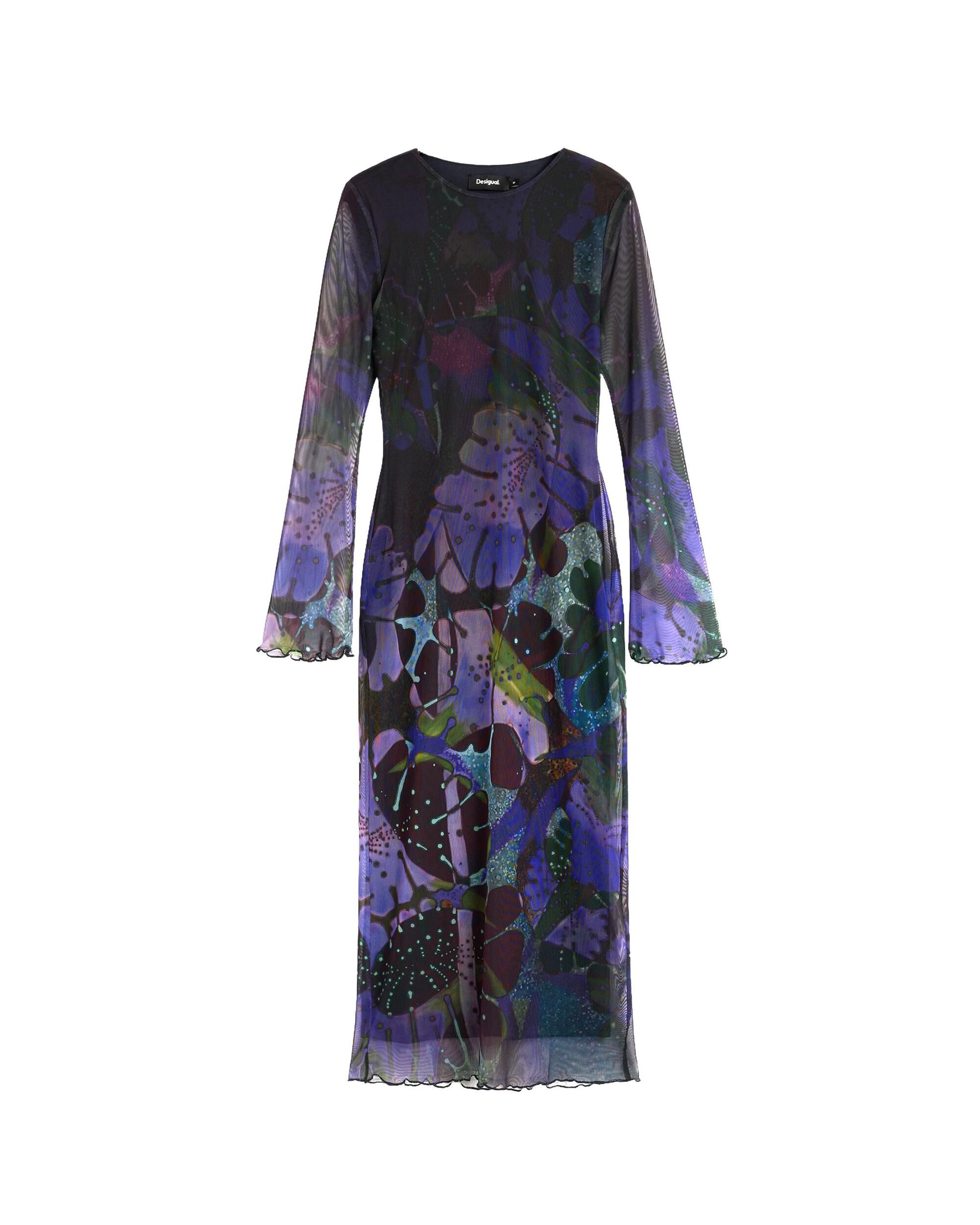Vestido punto hojas m c lacroix - Desigual - Morado Morado-4