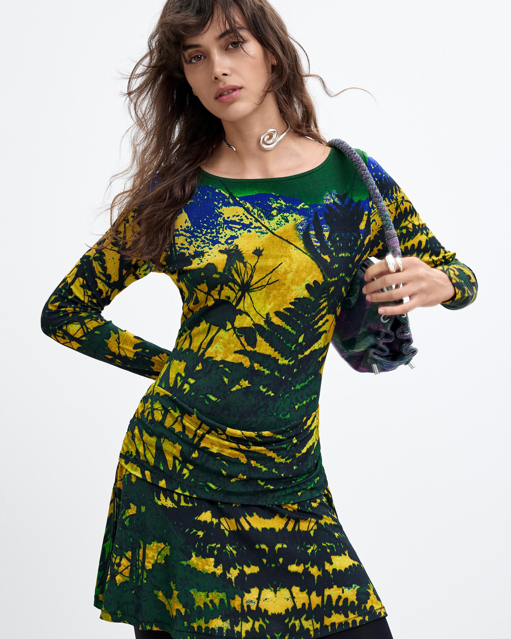 Vestido Punto Manga Larga M C Lacroix - Desigual - Verde Verde-2