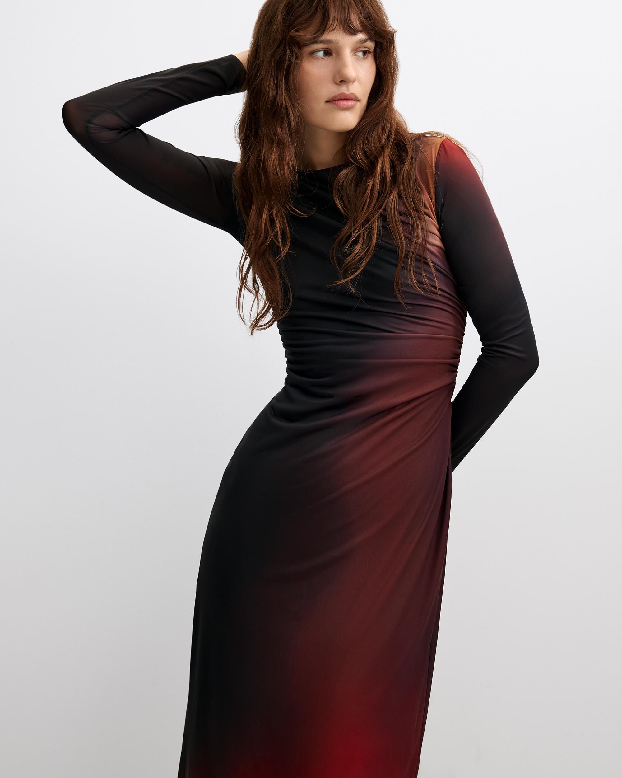 Vestido punto manga larga - Desigual - Negro Negro-2