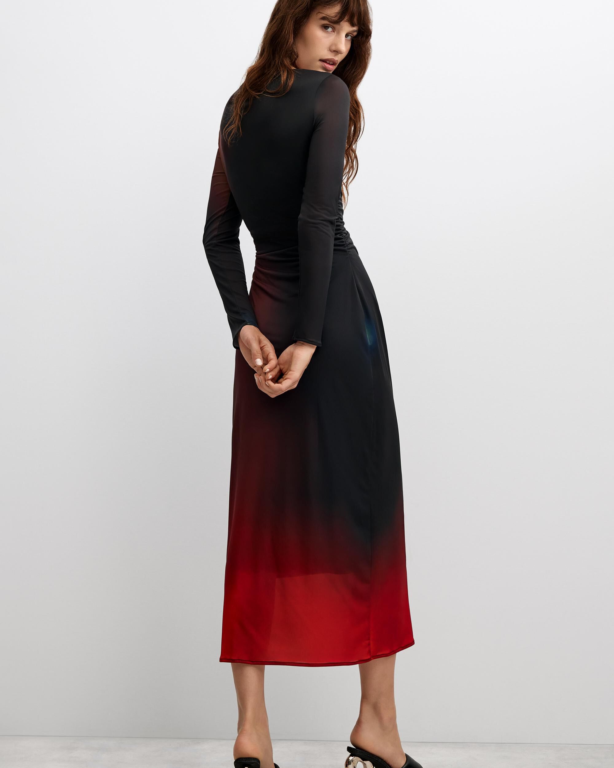 Vestido punto manga larga - Desigual - Negro Negro-3