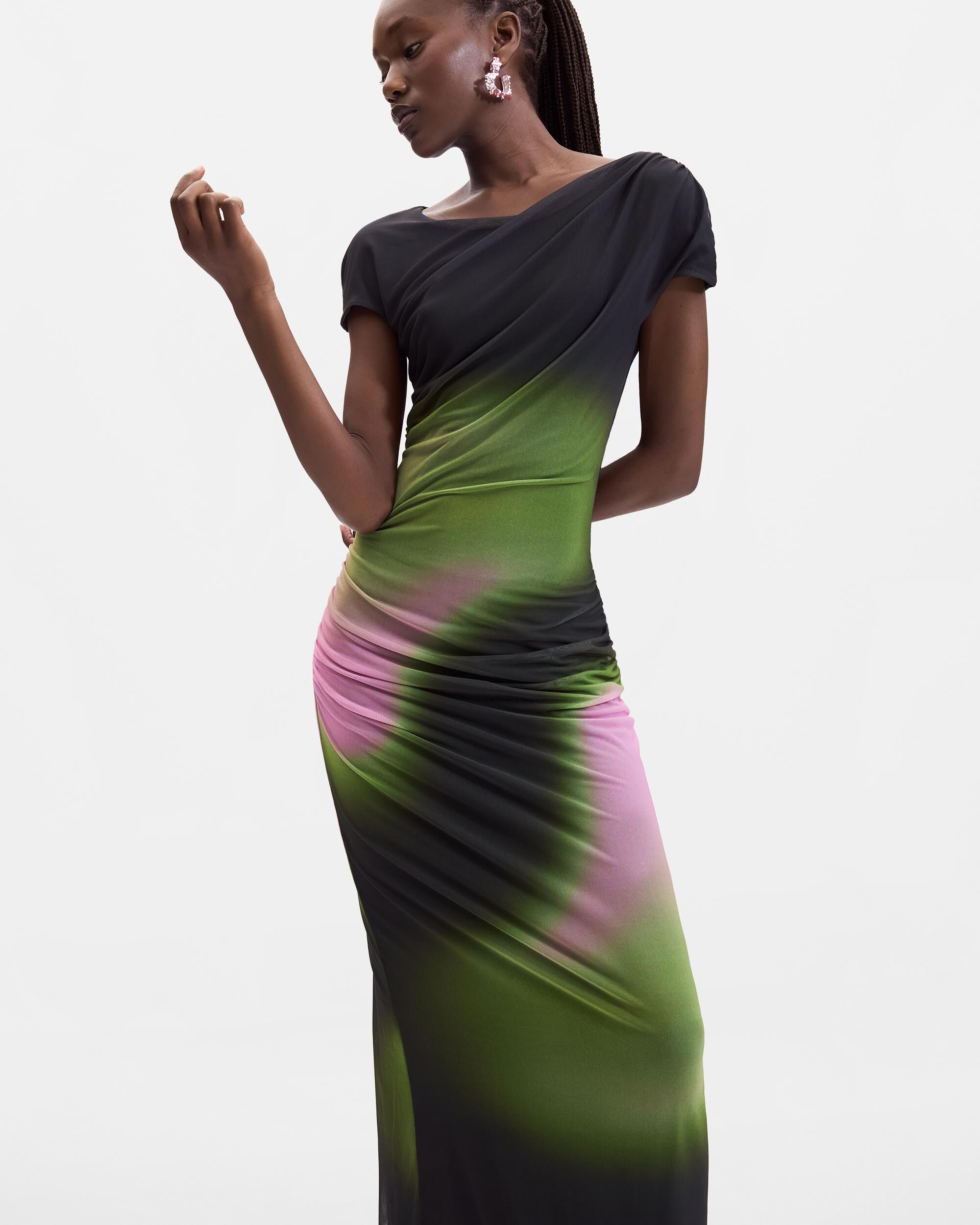 Vestido tul degradados - Desigual - Negro Negro-2