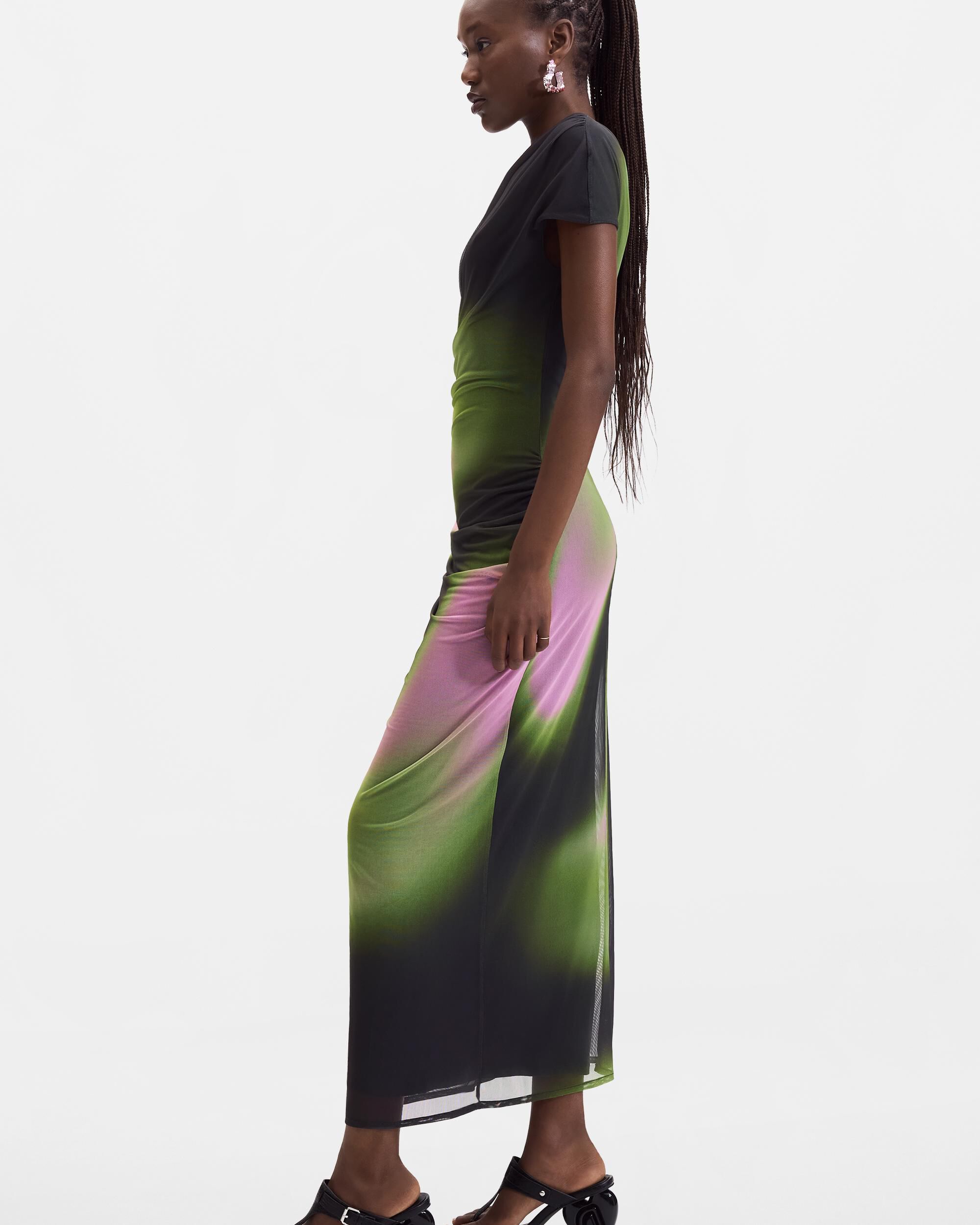 Vestido tul degradados - Desigual - Negro Negro-4