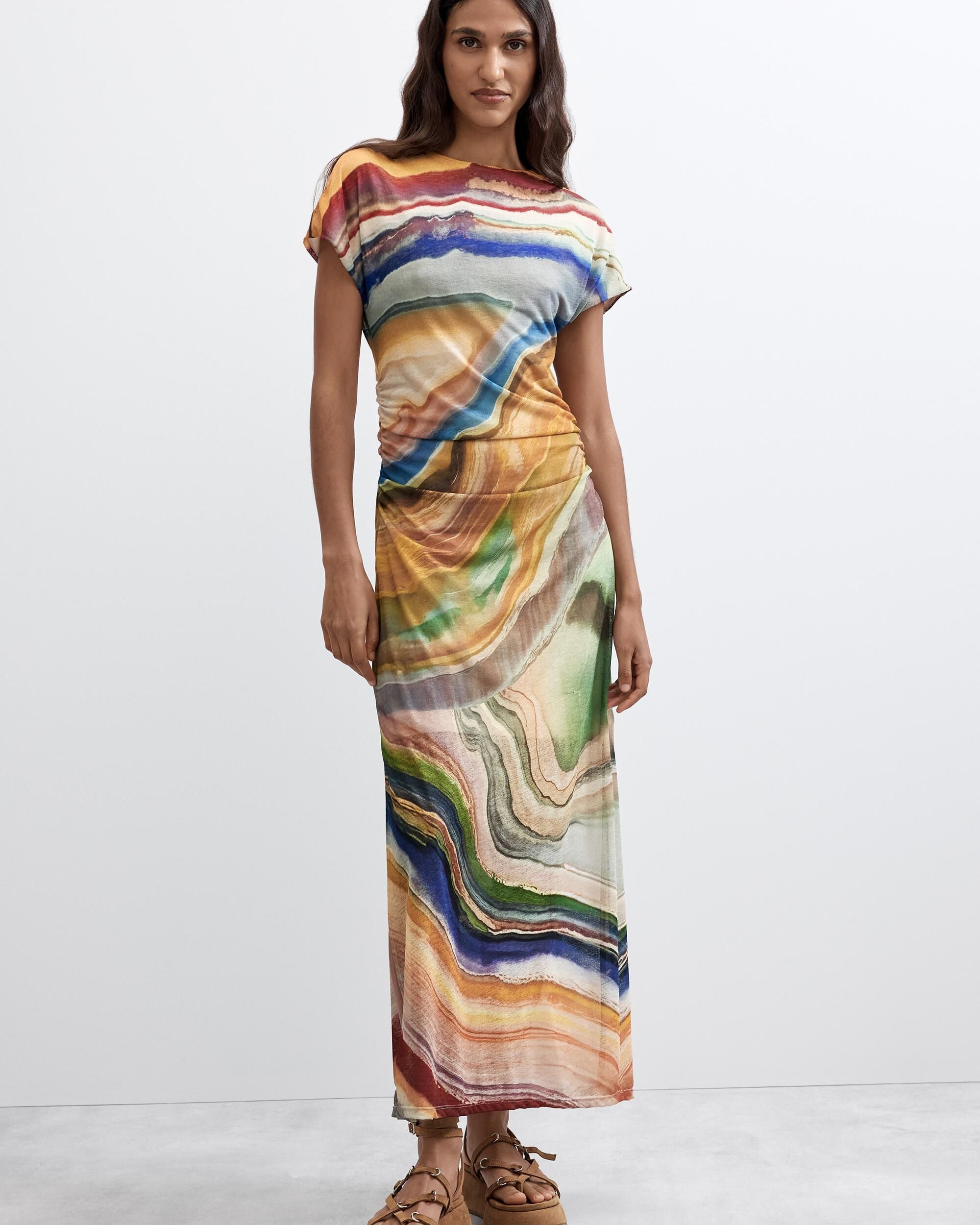 Vestido punto manga corta - Desigual - Negro Negro-1
