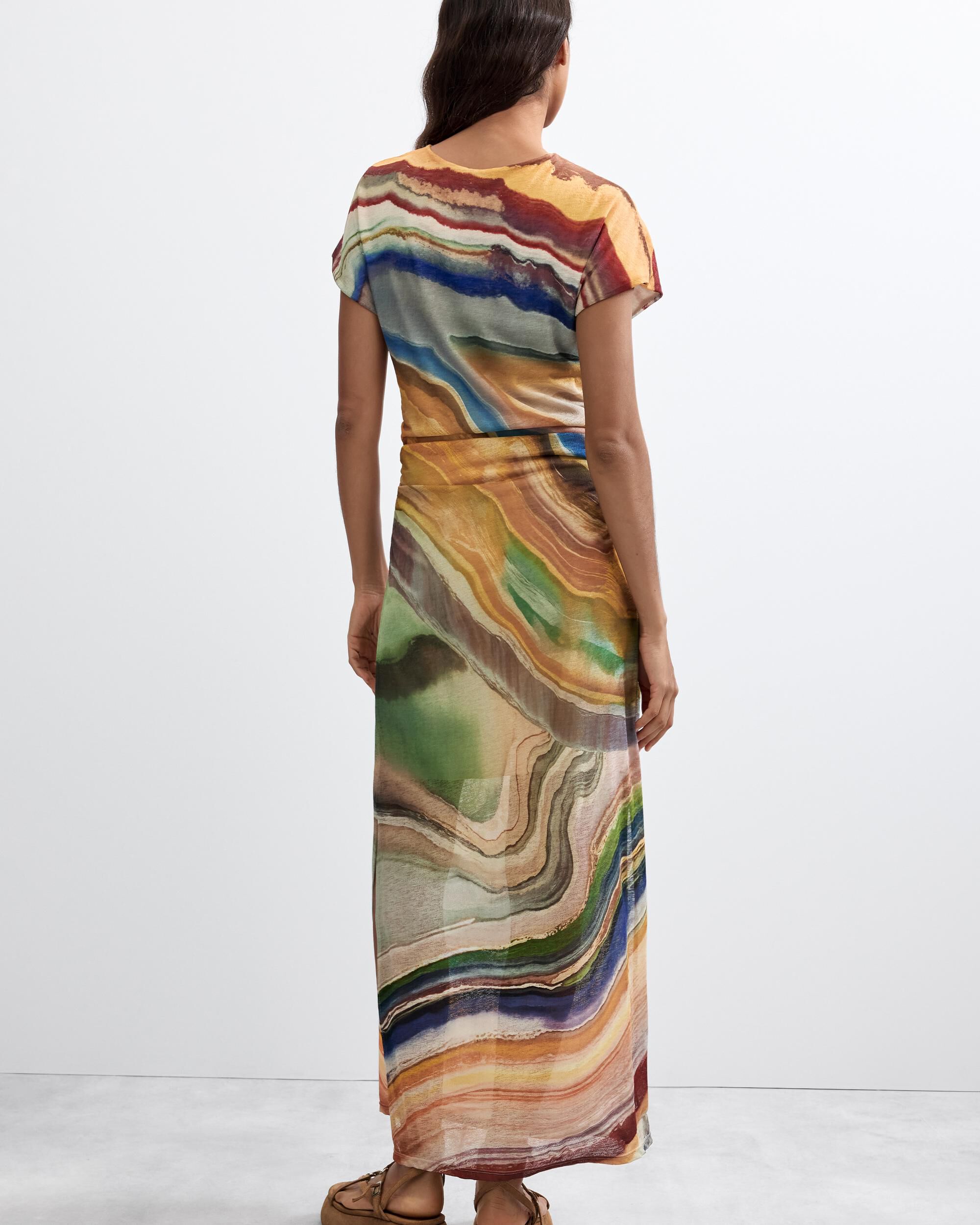 Vestido punto manga corta - Desigual - Negro Negro-3