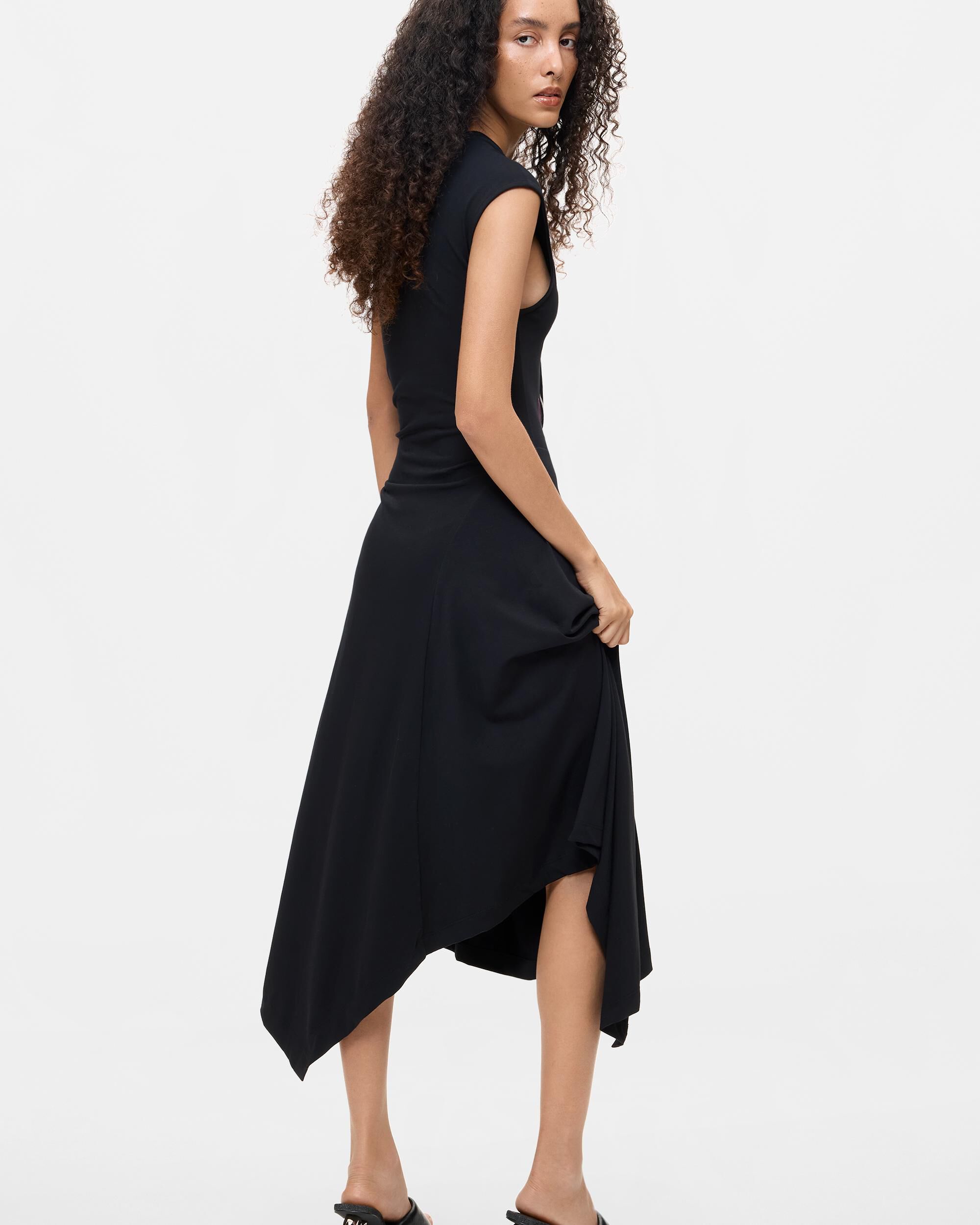 Vestido asimétrico floral - Desigual - Negro Negro-3