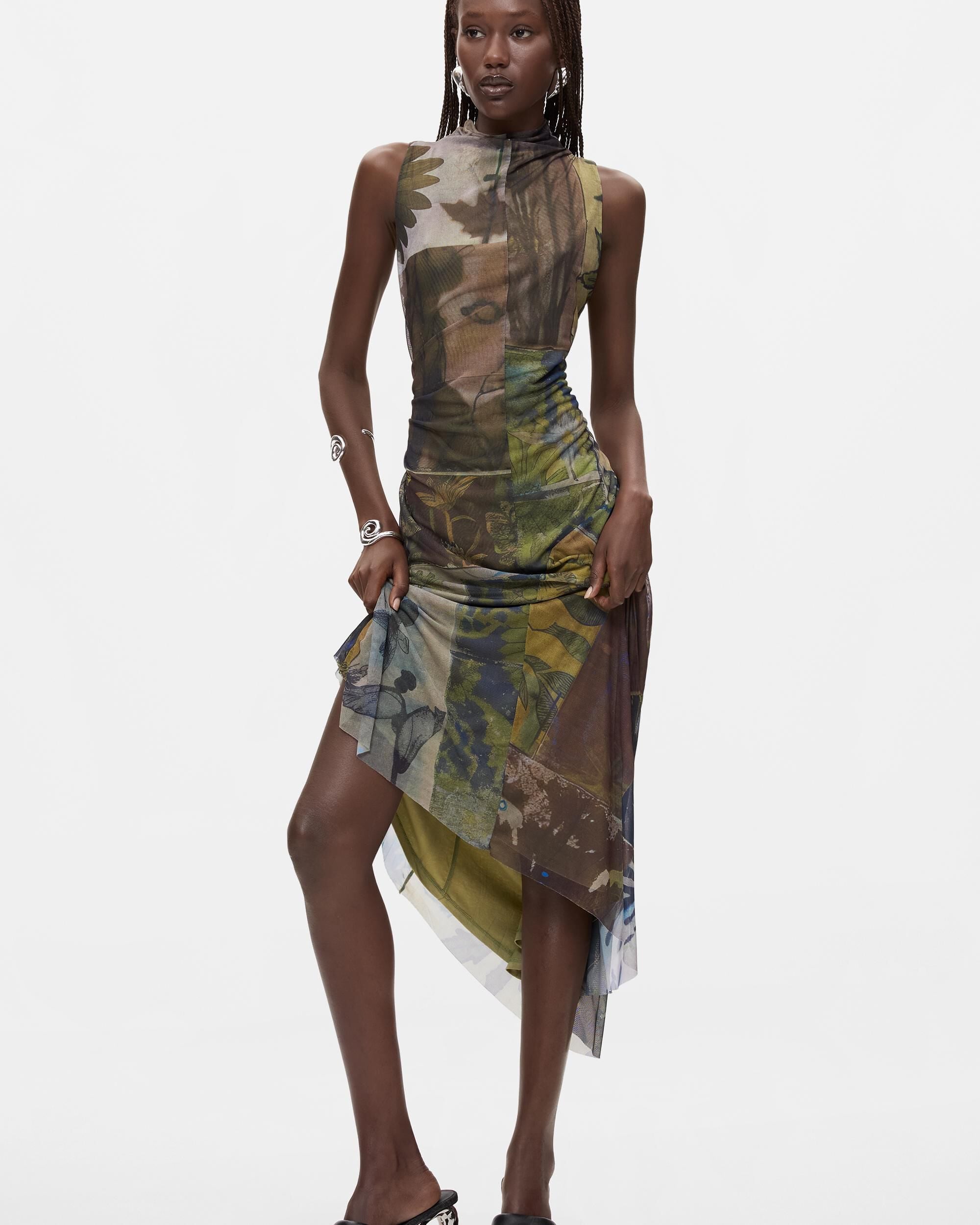 Vestido asimétrico sin mangas - Desigual - Verde Verde-1