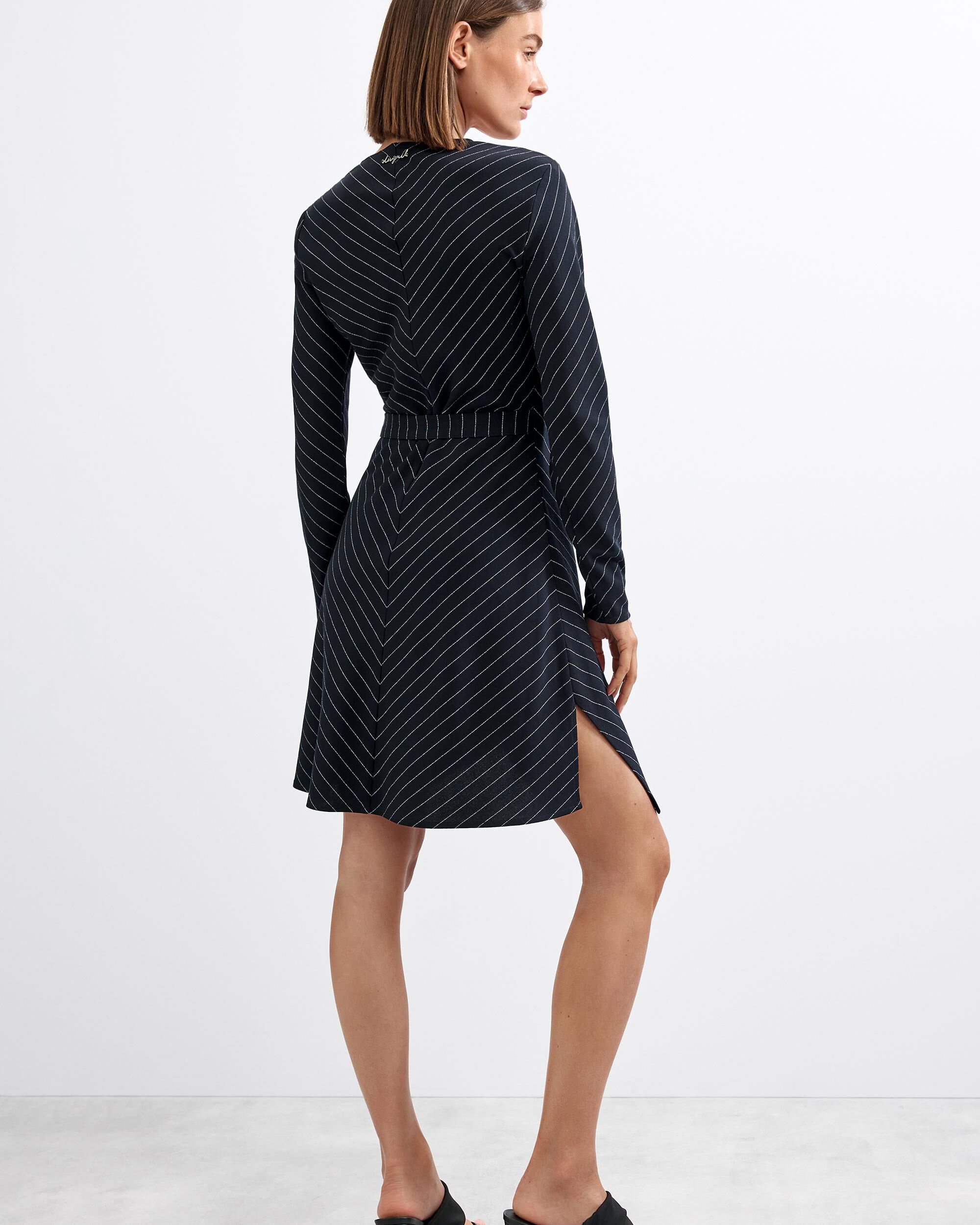 Vestido escote v manga larga - Desigual - Negro Negro-3