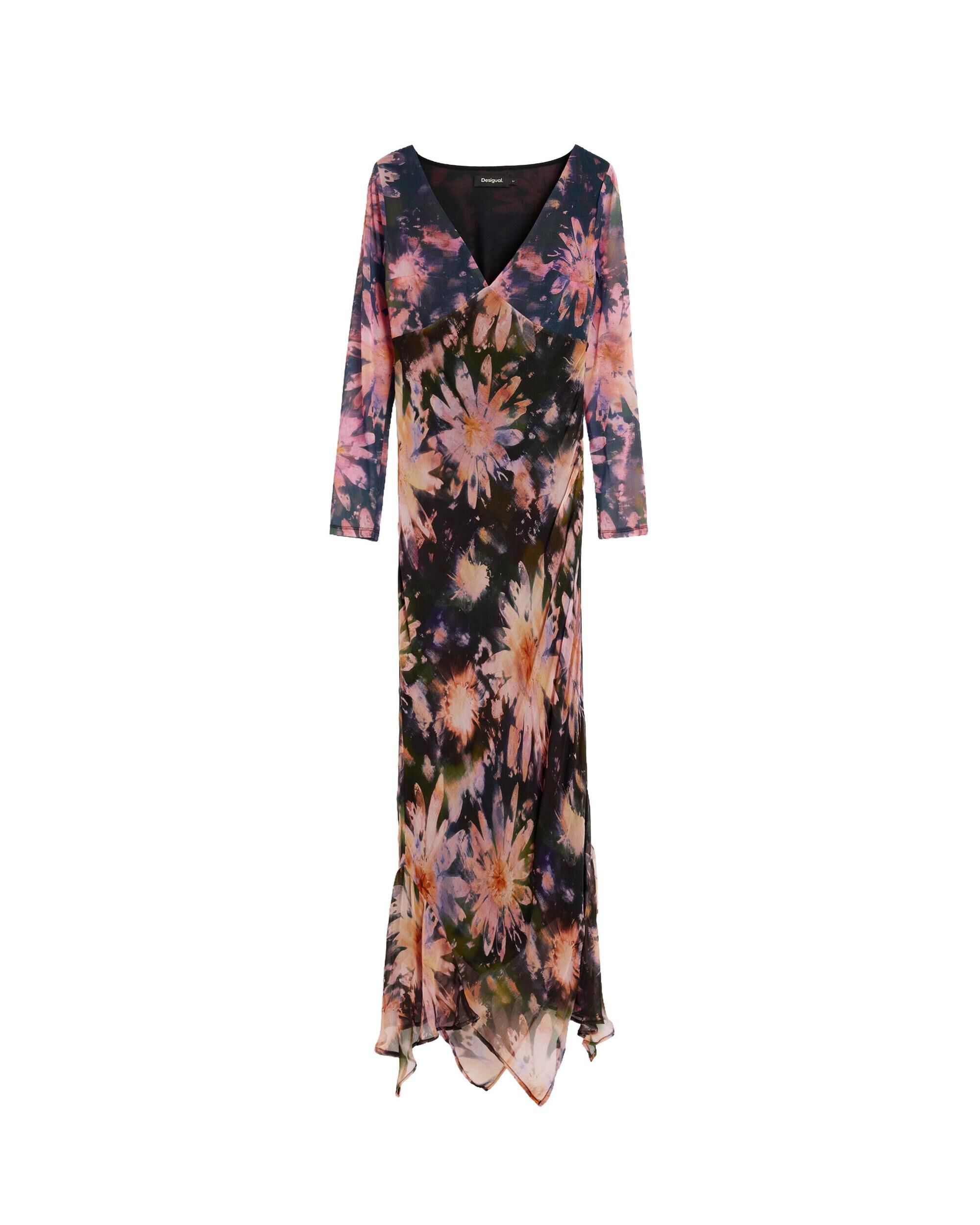 Vestido manga larga midi - Desigual - Multicolor Multicolor-4