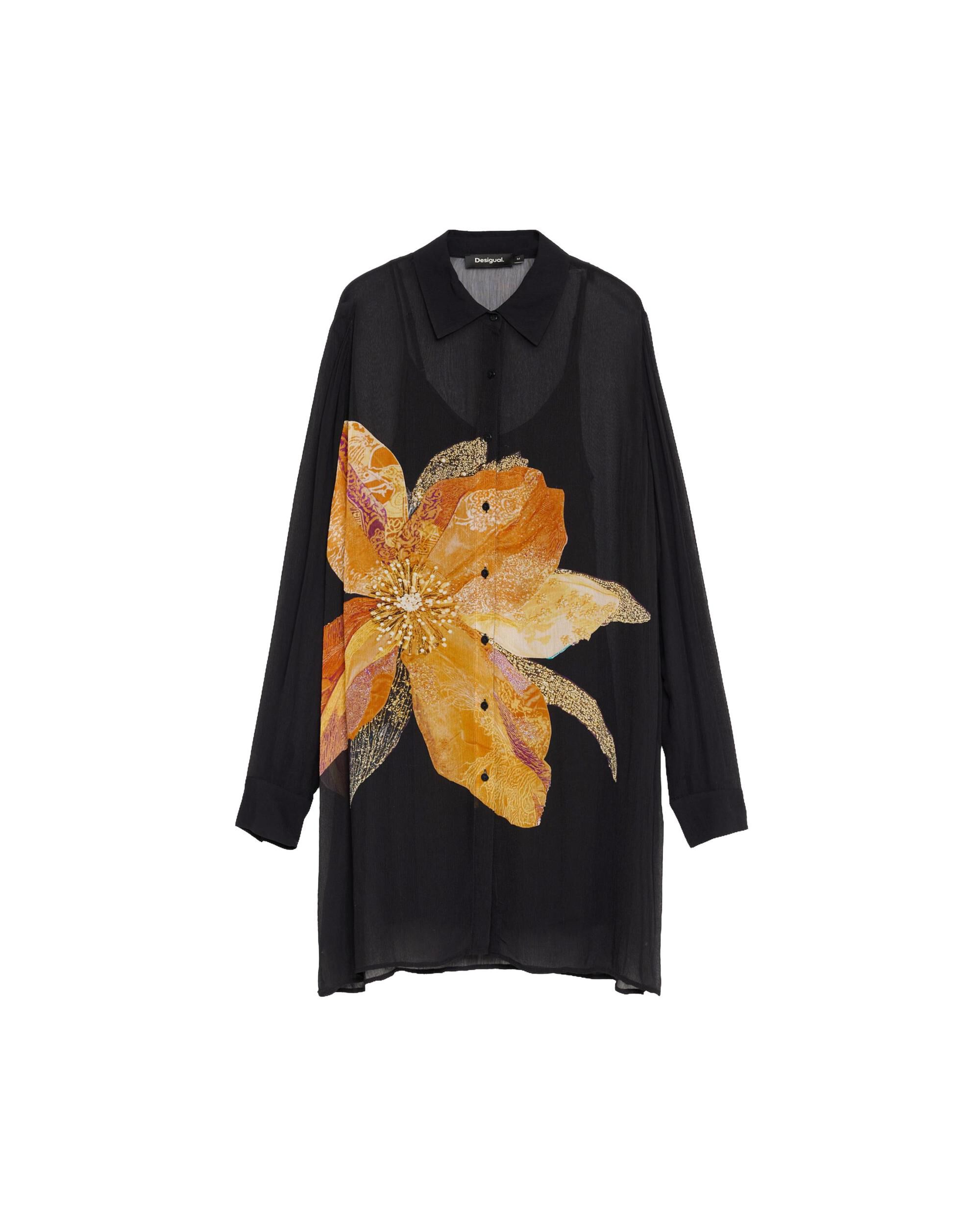 Vestido estampado floral - Desigual - Negro Negro-4