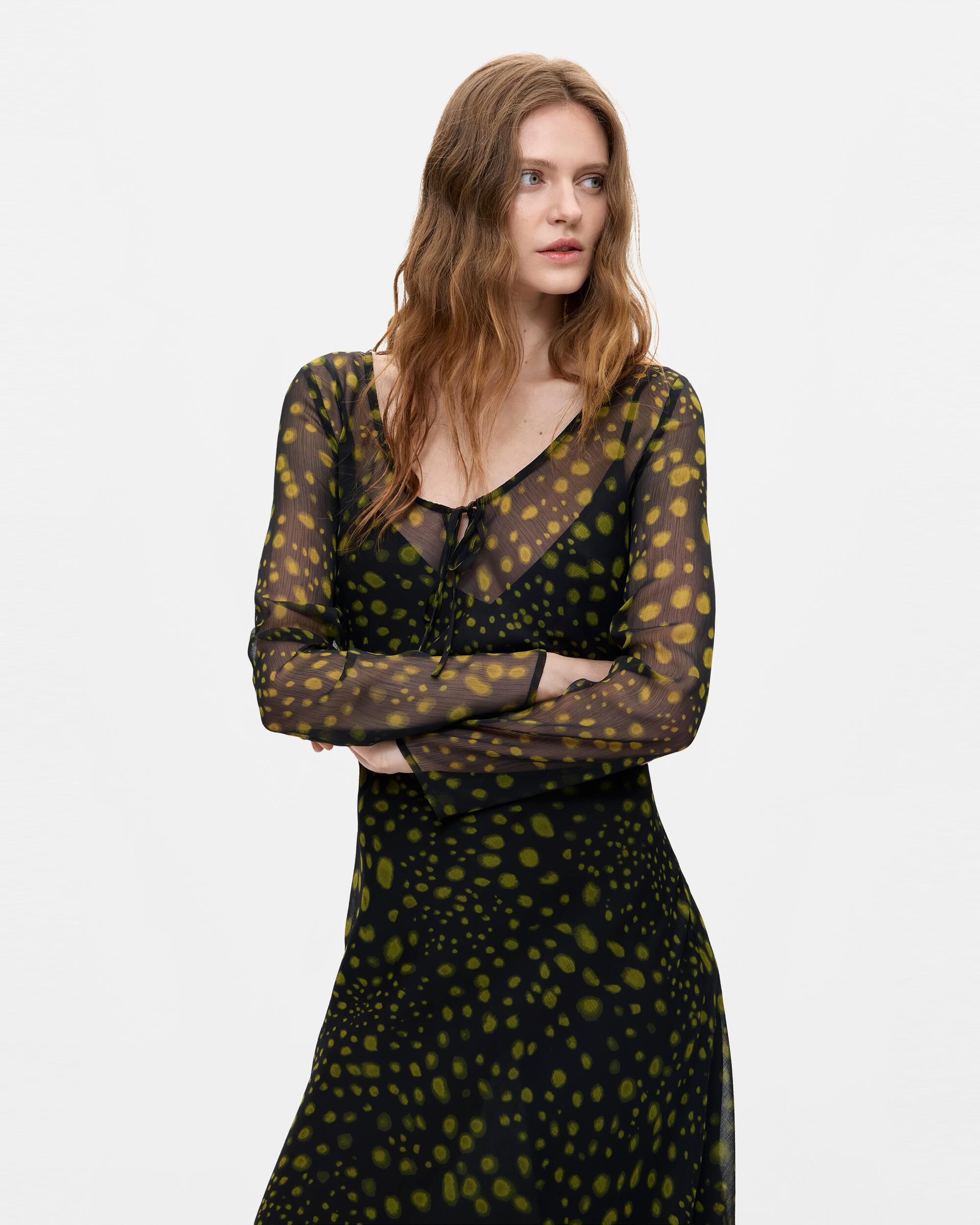 Vestido manga larga midi - Desigual - Negro Negro-2