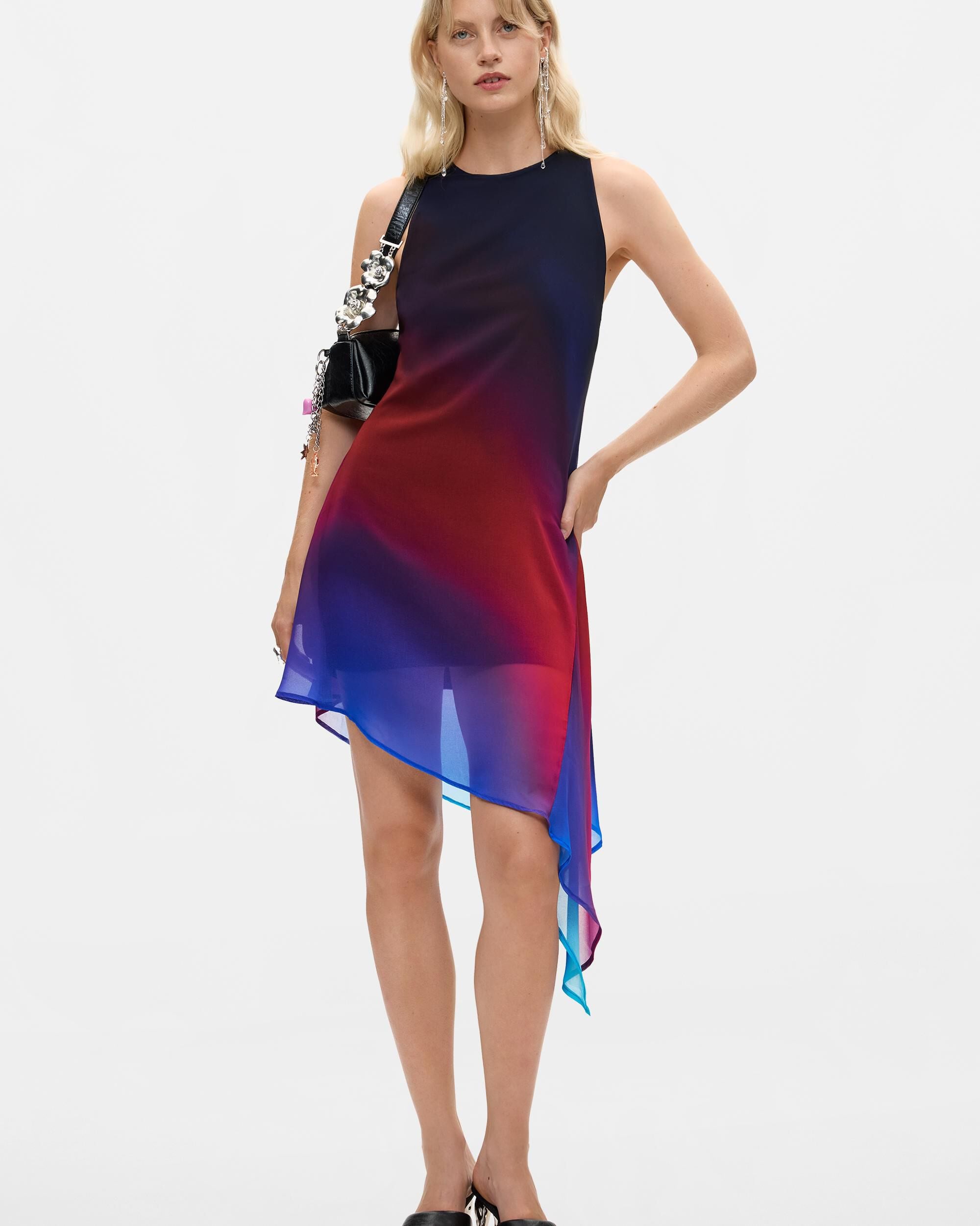 Vestido asimétrico sin mangas - Desigual - Azul Azul-1