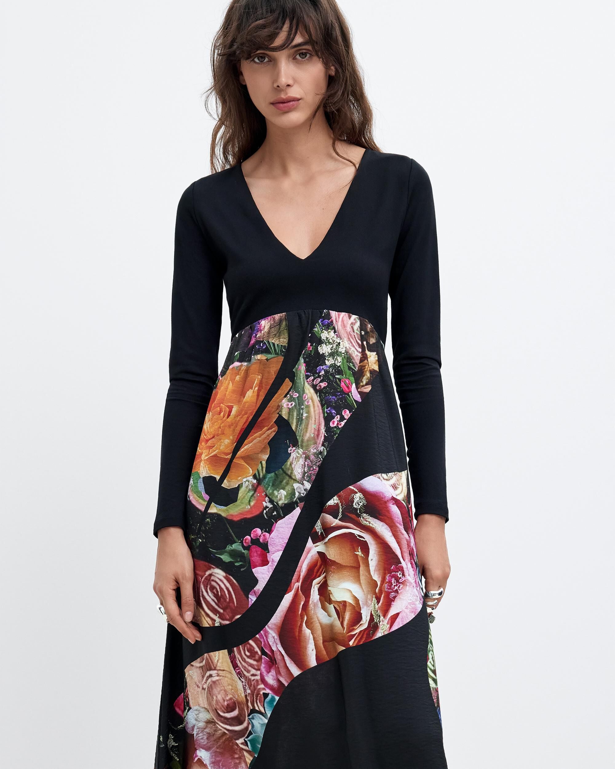 Vestido estampado midi m c lacroix - Desigual - Negro Negro-1