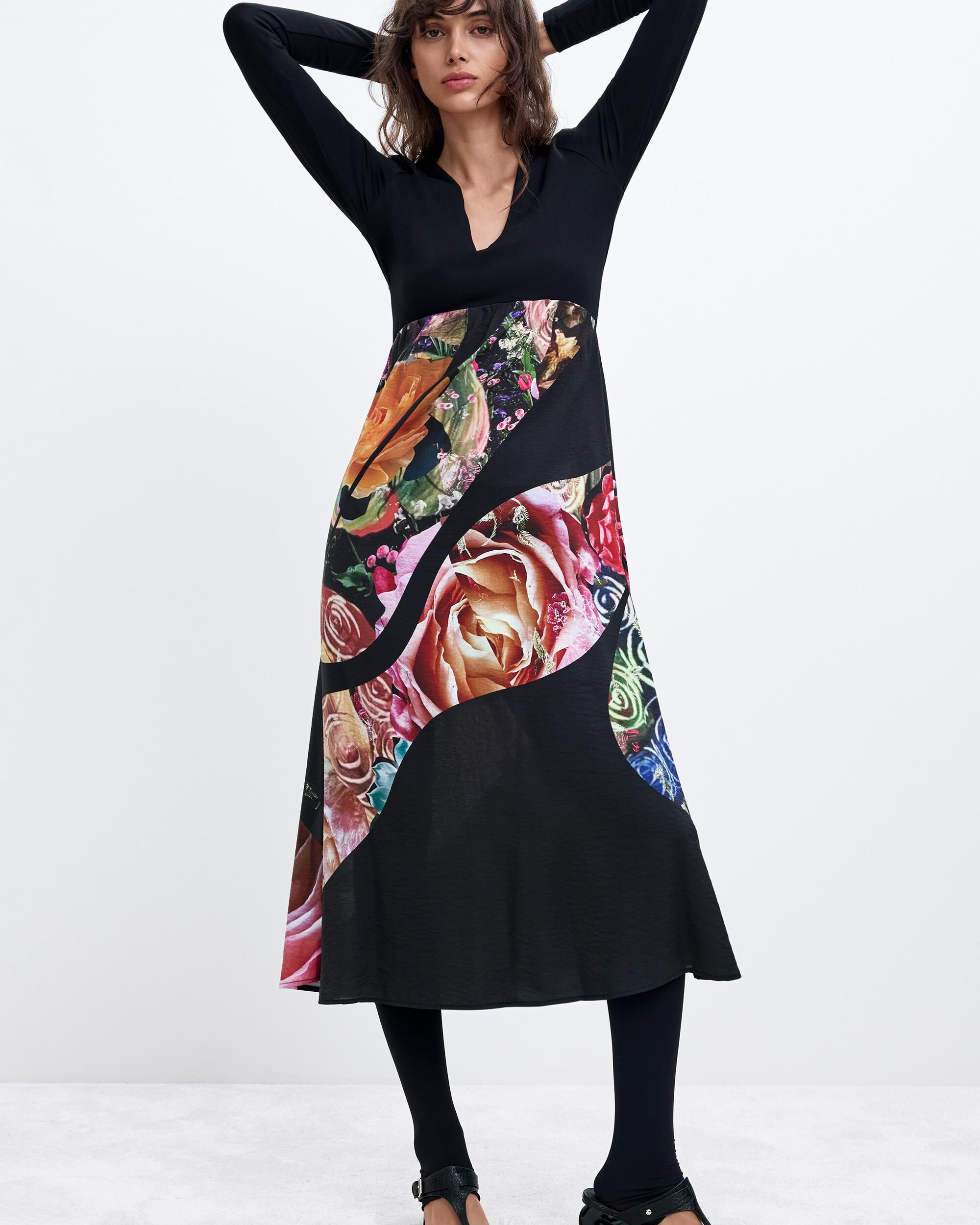 Vestido estampado midi m c lacroix - Desigual - Negro Negro-3