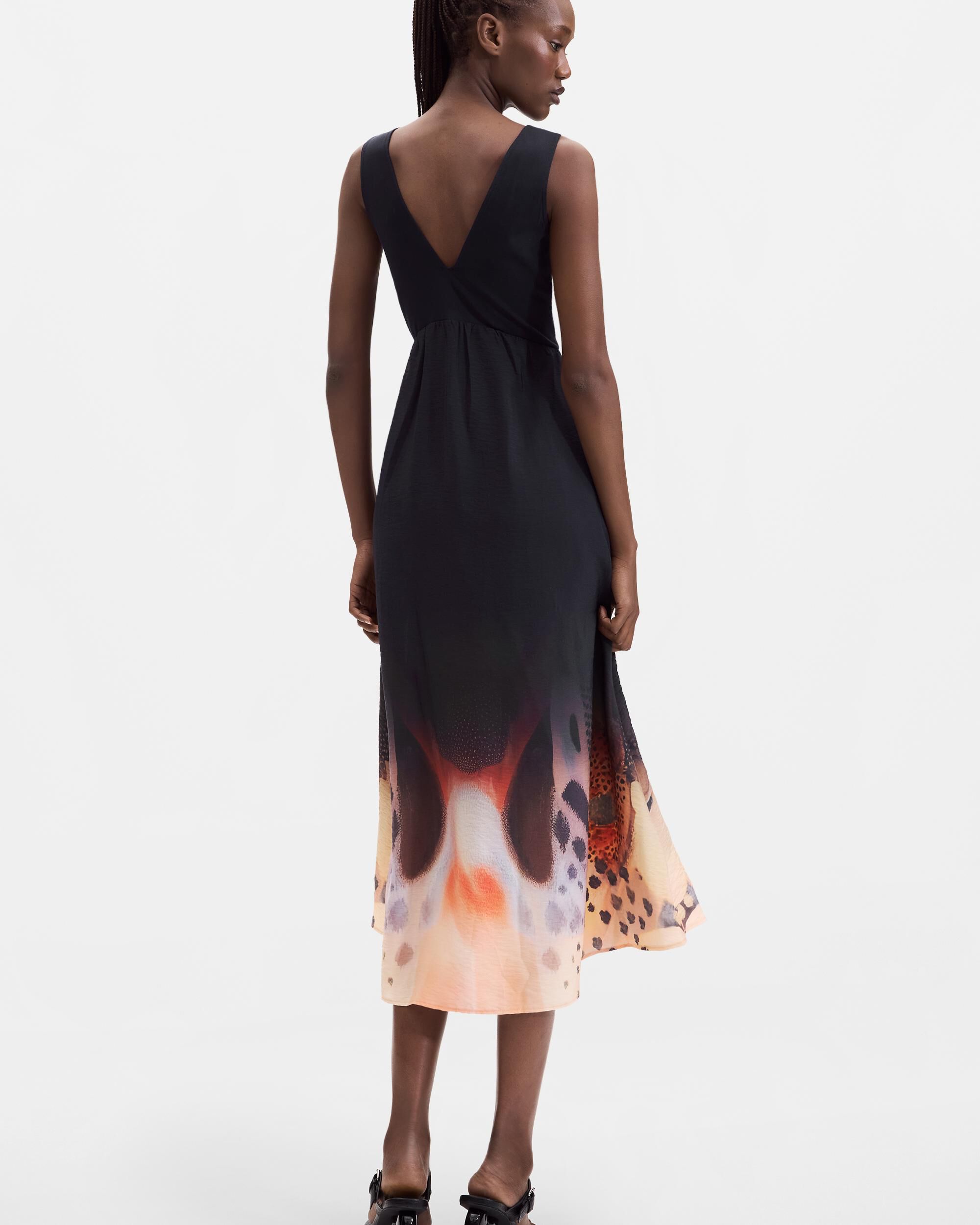 Vestido midi 2 en 1 - Desigual - Negro Negro-3