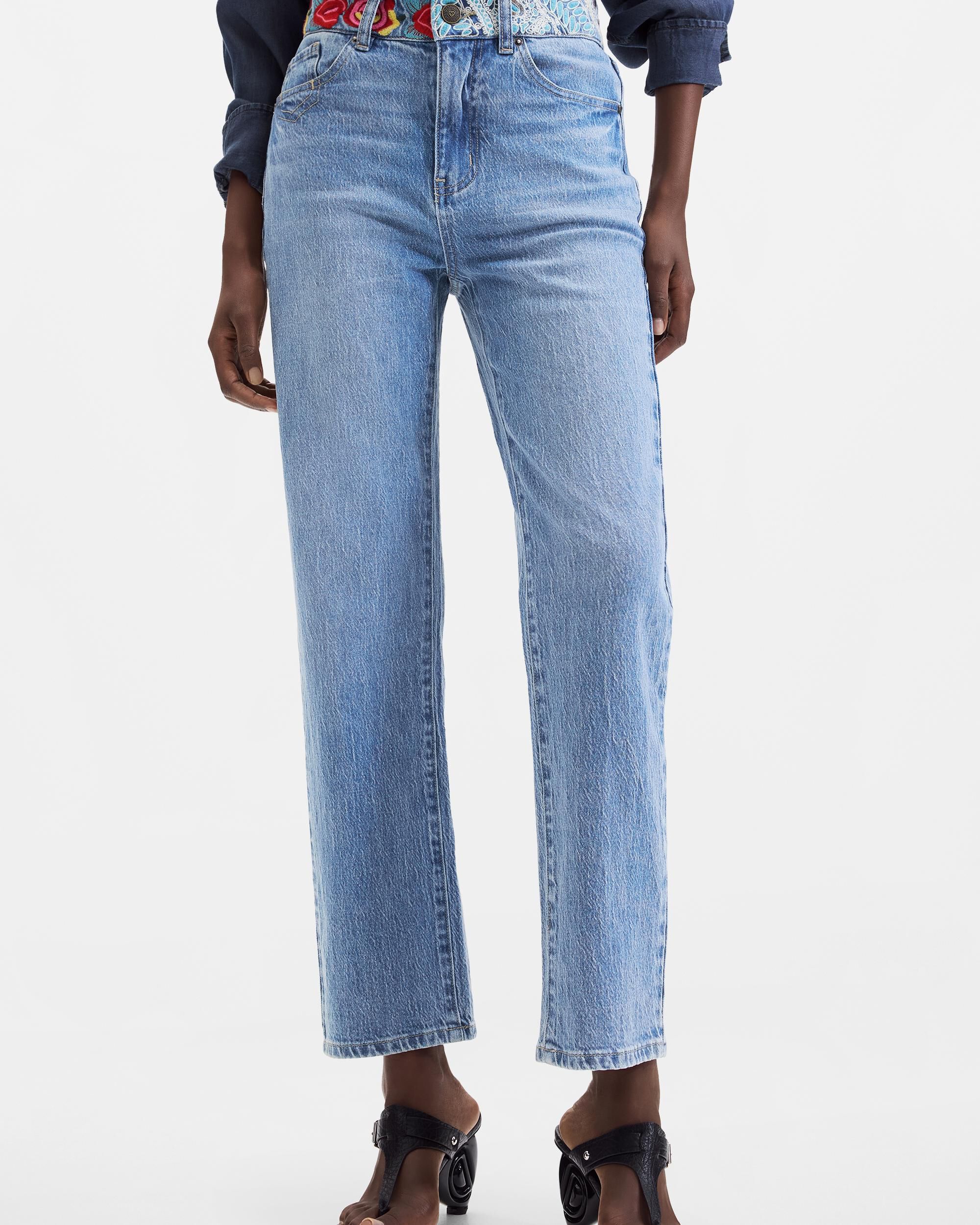 Pantalón de mujer vaquero recto - Desigual - Azul Azul-2