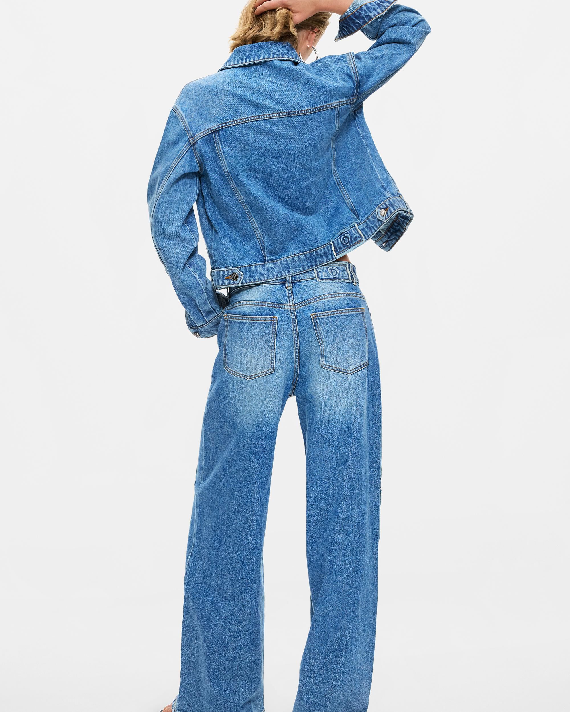 Pantalón de mujer vaquero mariposas - Desigual - Azul Azul-3