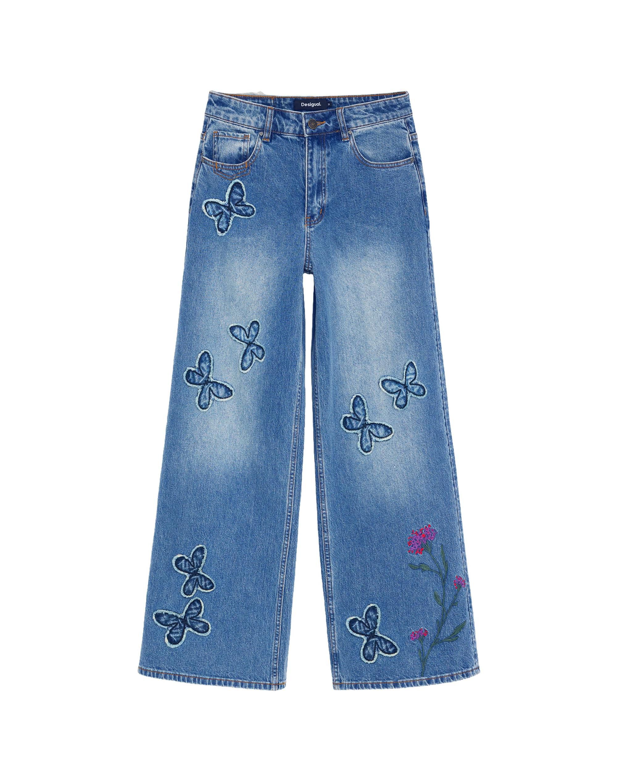 Pantalón de mujer vaquero mariposas - Desigual - Azul Azul-4