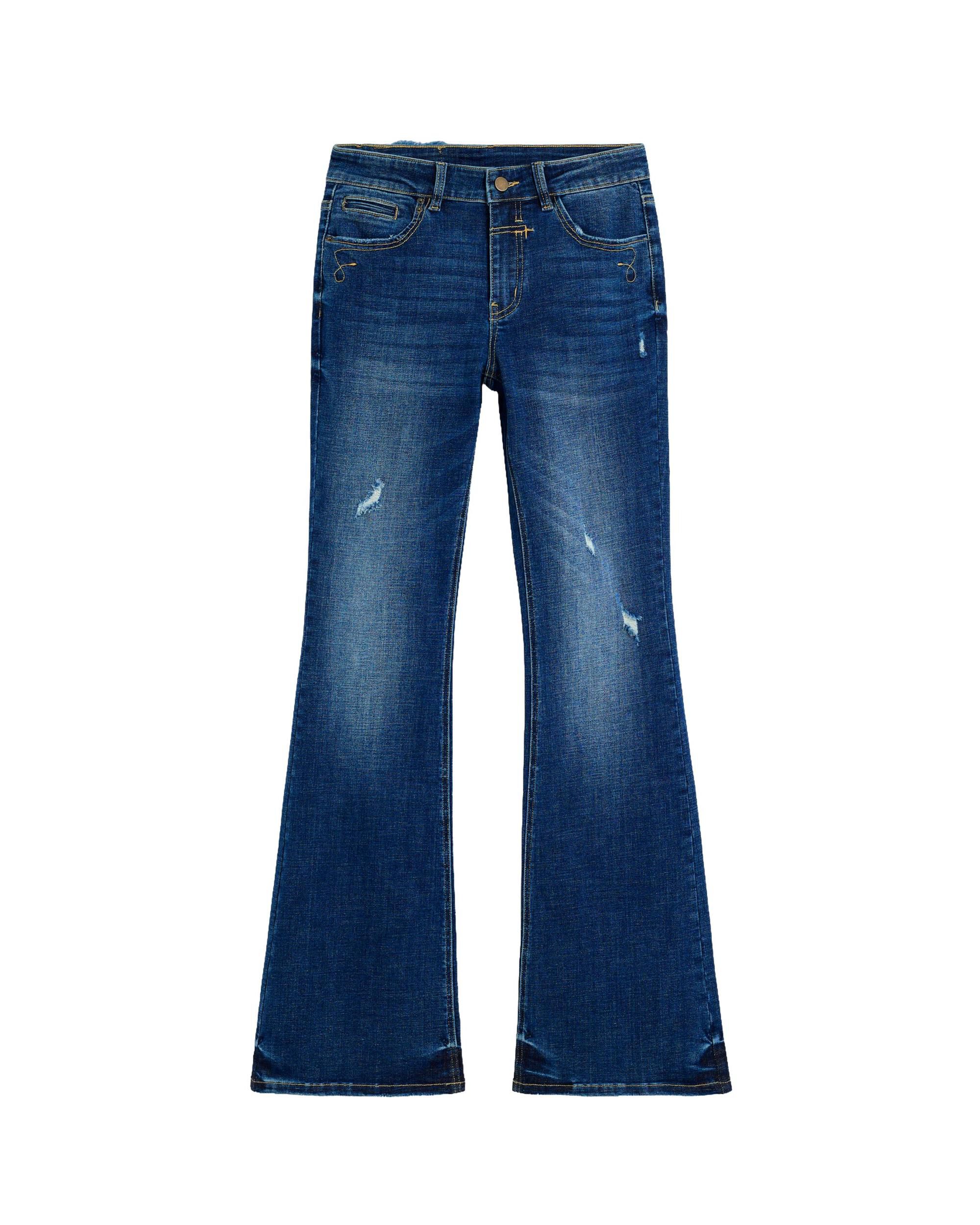 Pantalón de mujer vaquero flare - Desigual - Azul Azul-4