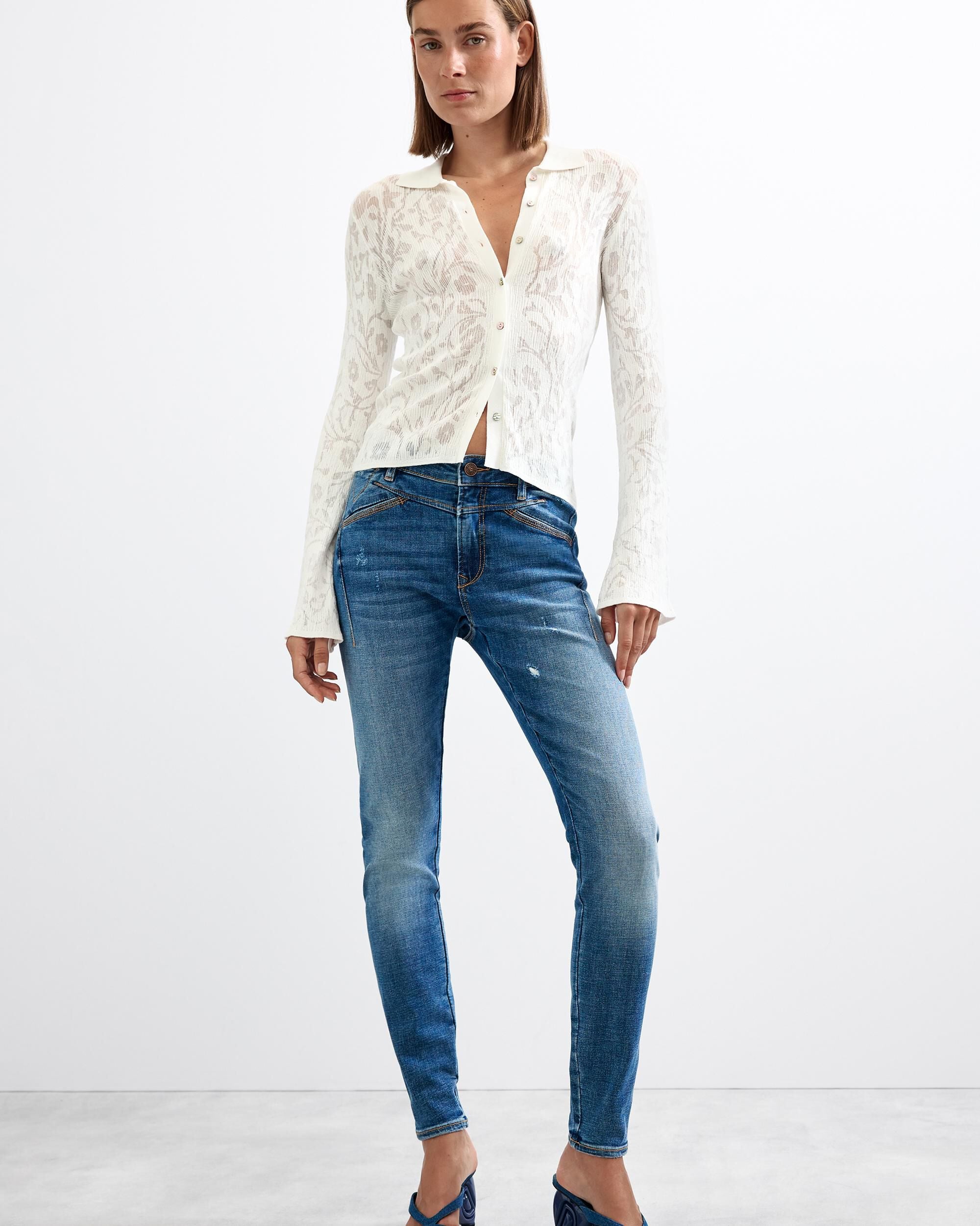 Pantalón de mujer vaquero skinny - Desigual - Azul Azul-1